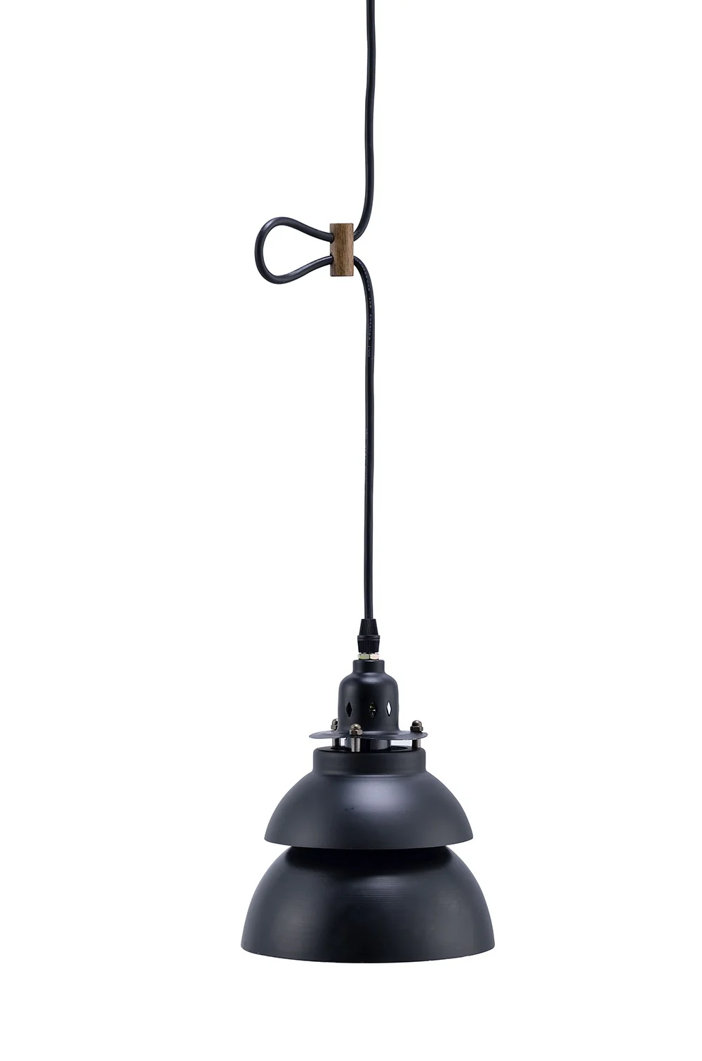 Industrial Two Tier Black Metal Hanging Light By Homeroots - Image 2