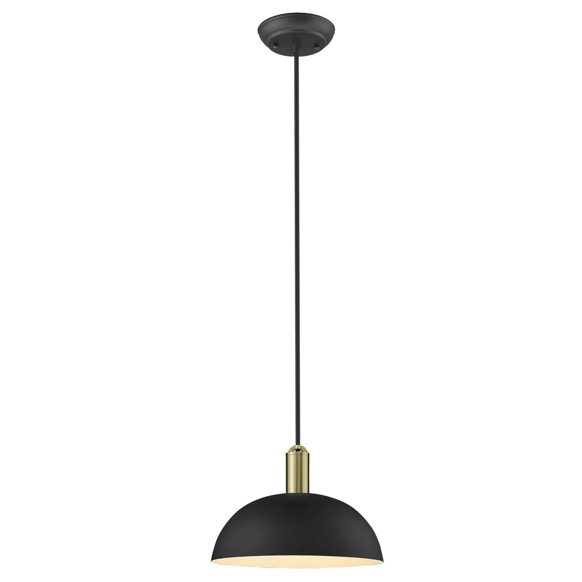 Ingo 1-Light Matte Black Pendant By Homeroots - Image 2