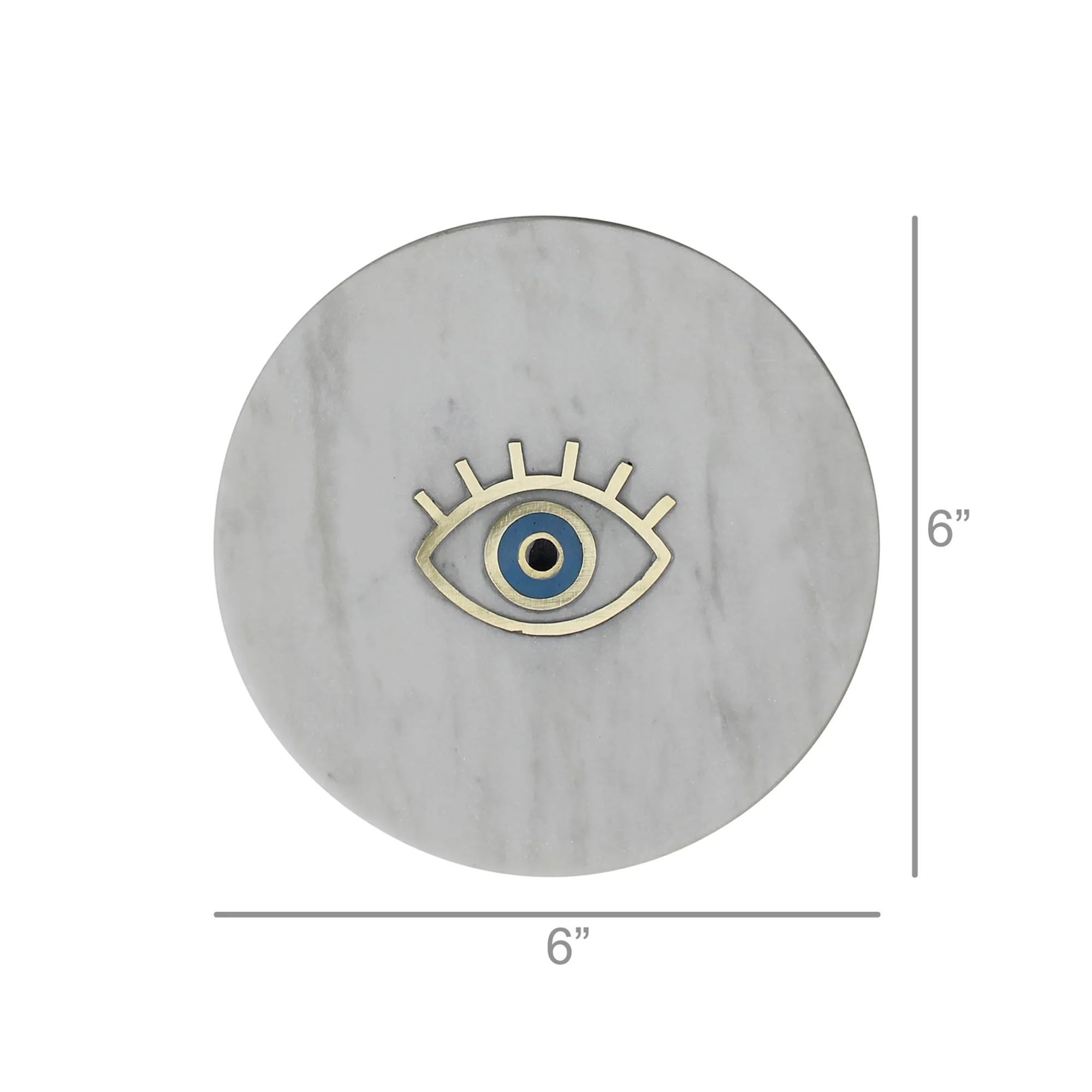 Inlaid Marble Tray - Eye Set Of 2 By HomArt - Image 3