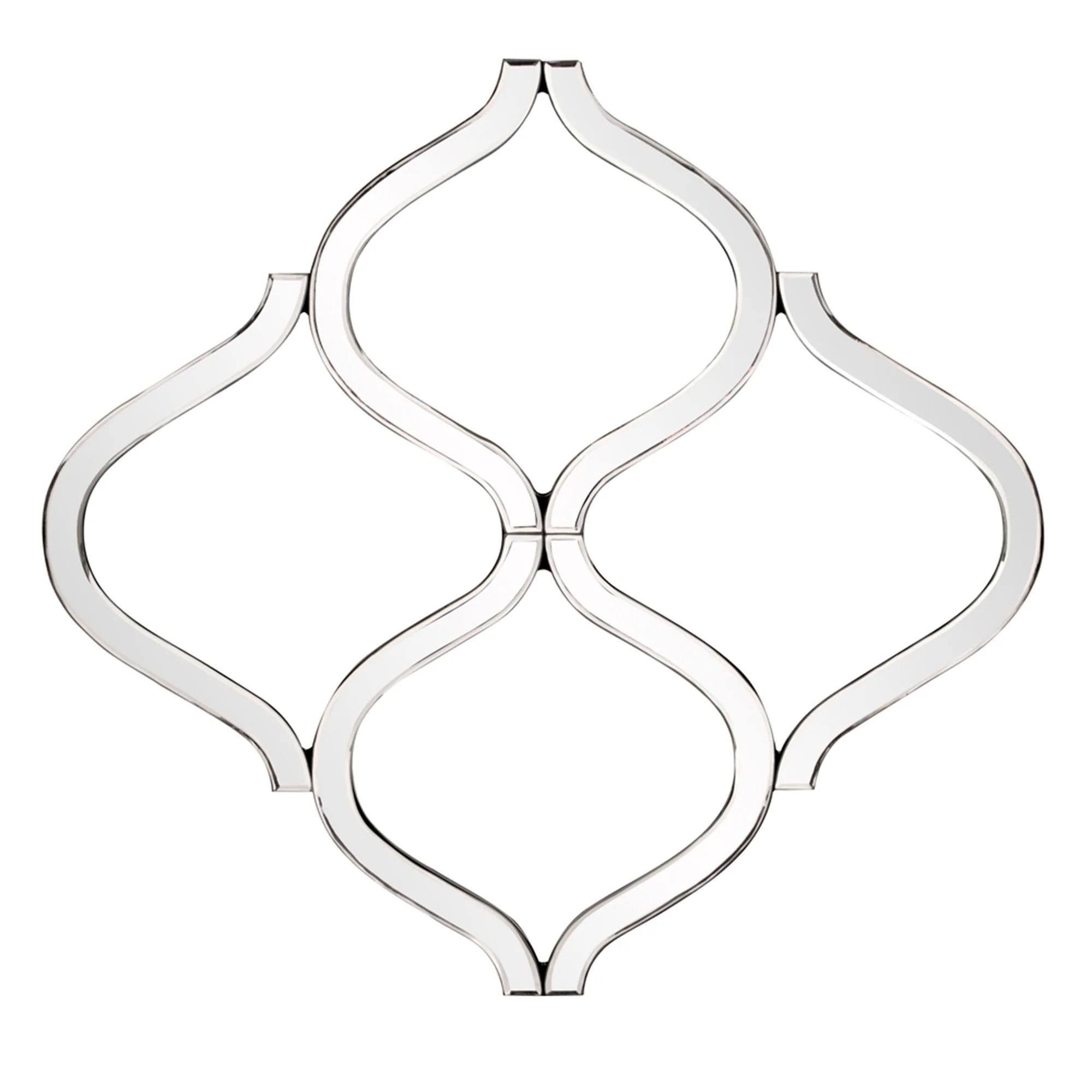 Interlocking Mirrored Curved Shapes with Beveled Edge By Homeroots - Image 2