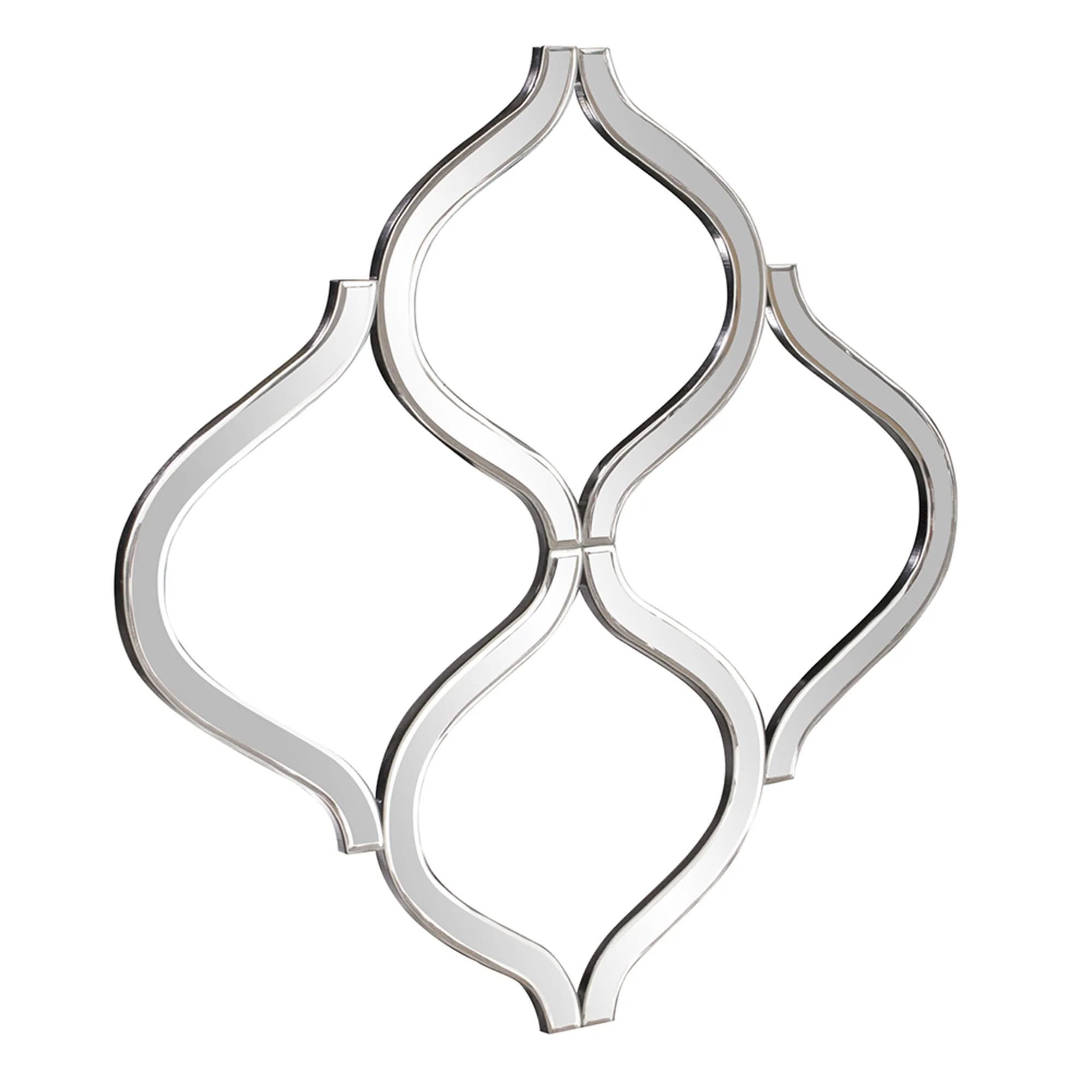 Interlocking Mirrored Curved Shapes with Beveled Edge By Homeroots - Image 3