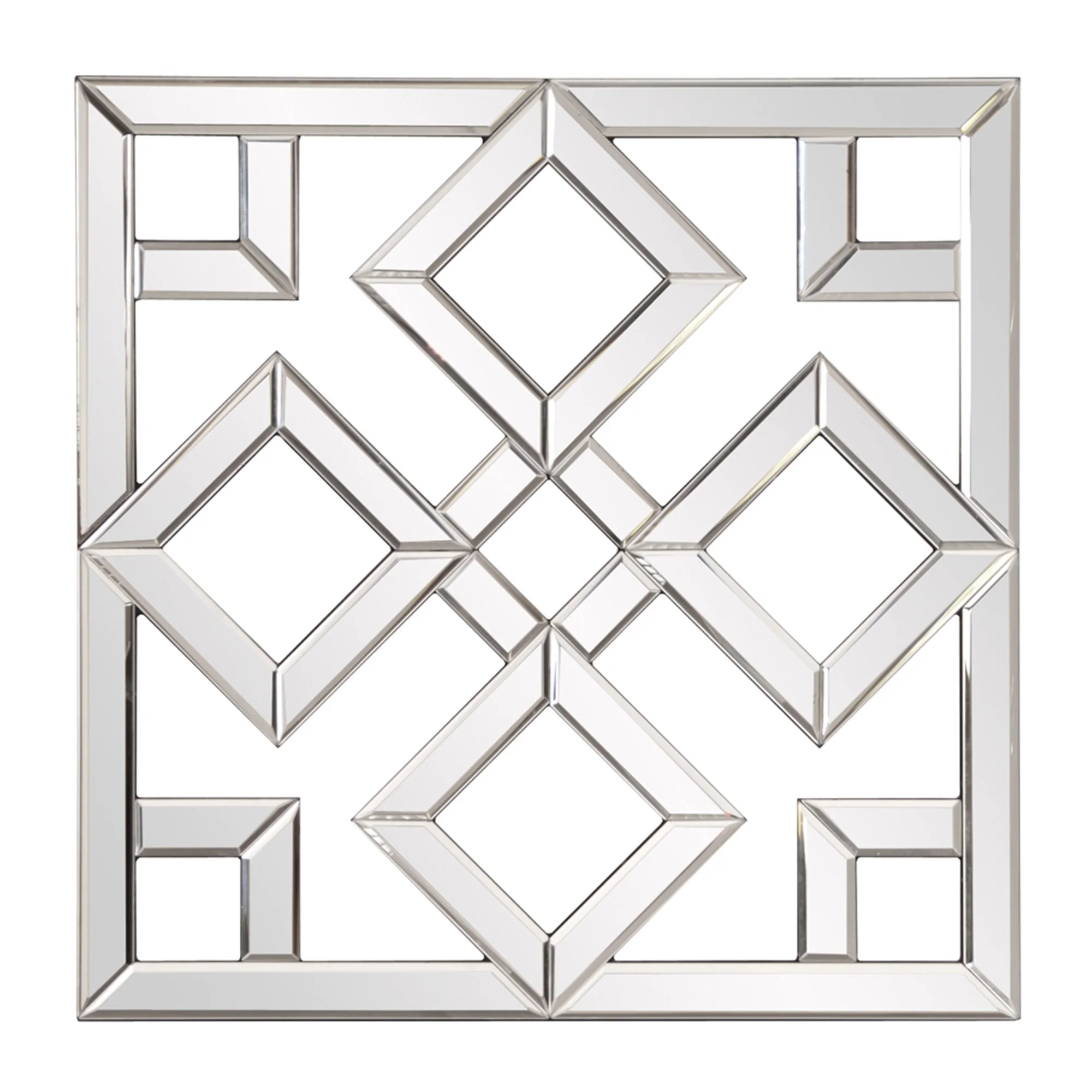 Interlocking Mirrored squares with Lattice Design By Homeroots - Image 2