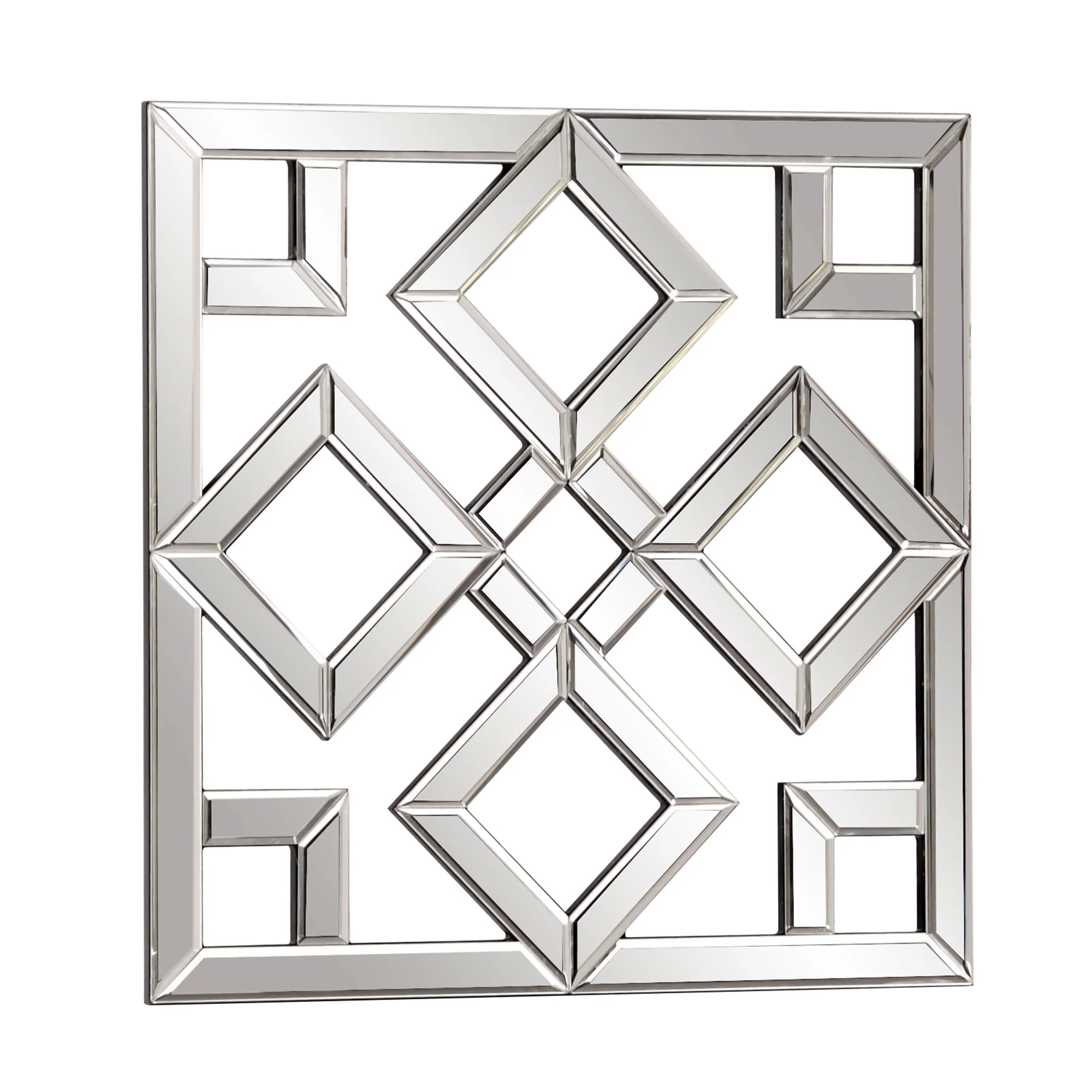 Interlocking Mirrored squares with Lattice Design By Homeroots - Image 3