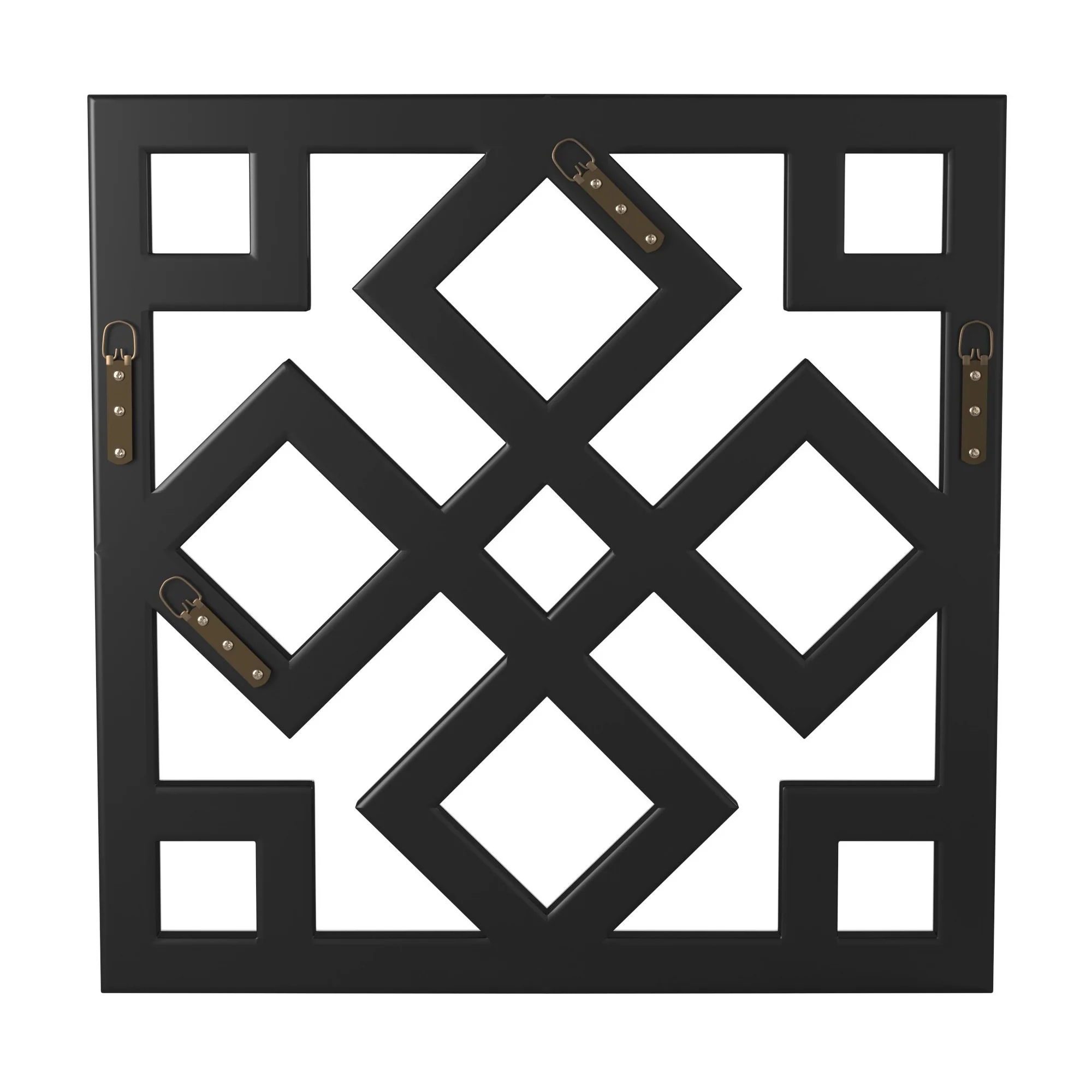 Interlocking Mirrored squares with Lattice Design By Homeroots - Image 5