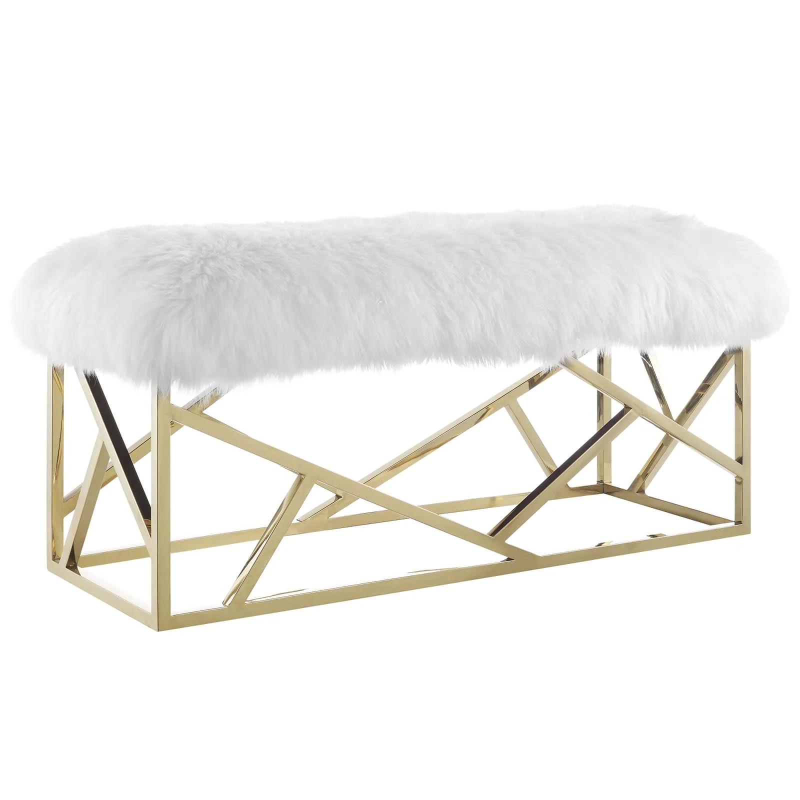 Intersperse Sheepskin Bench By Modway - EEI-2846 - Image 2
