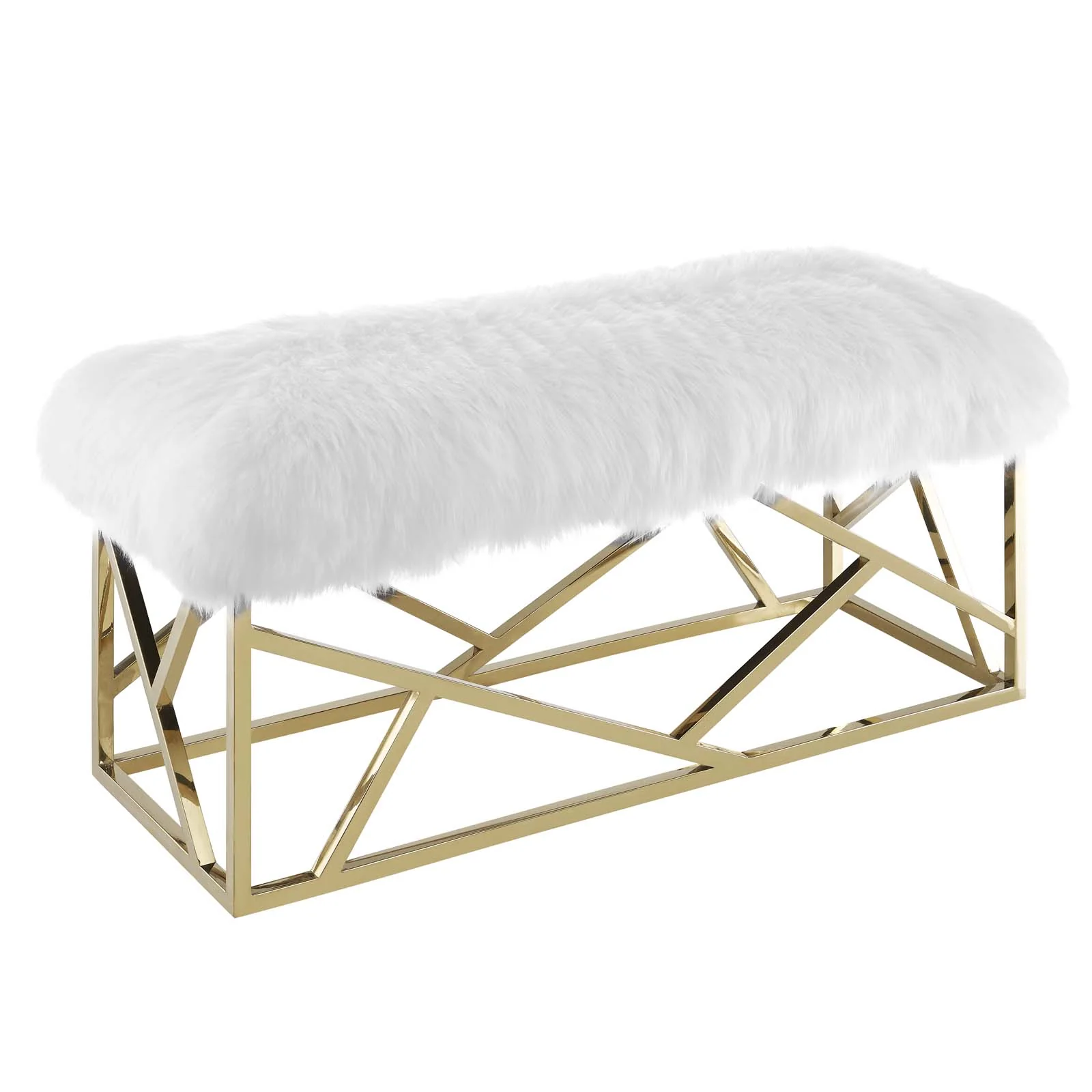 Intersperse Sheepskin Bench By Modway - EEI-2846 - Image 3