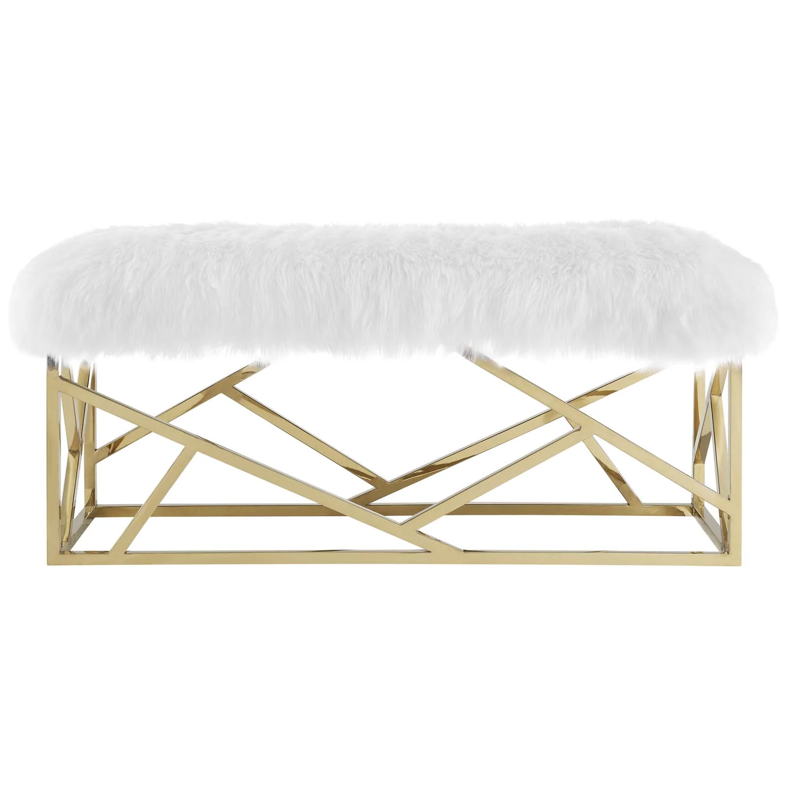 Intersperse Sheepskin Bench By Modway - EEI-2846 - Image 4