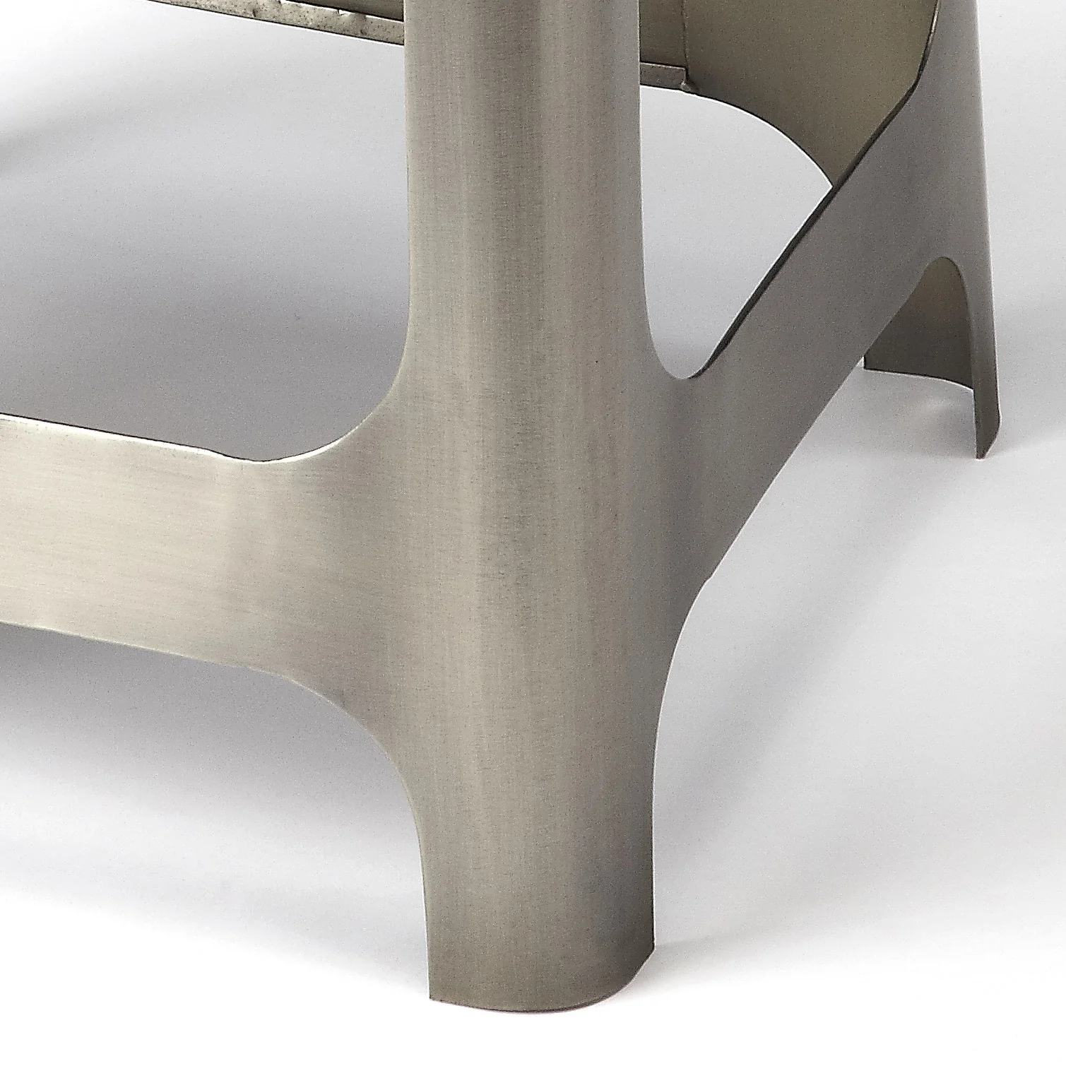 Iron And Leather Counter Stool By Homeroots - Image 2