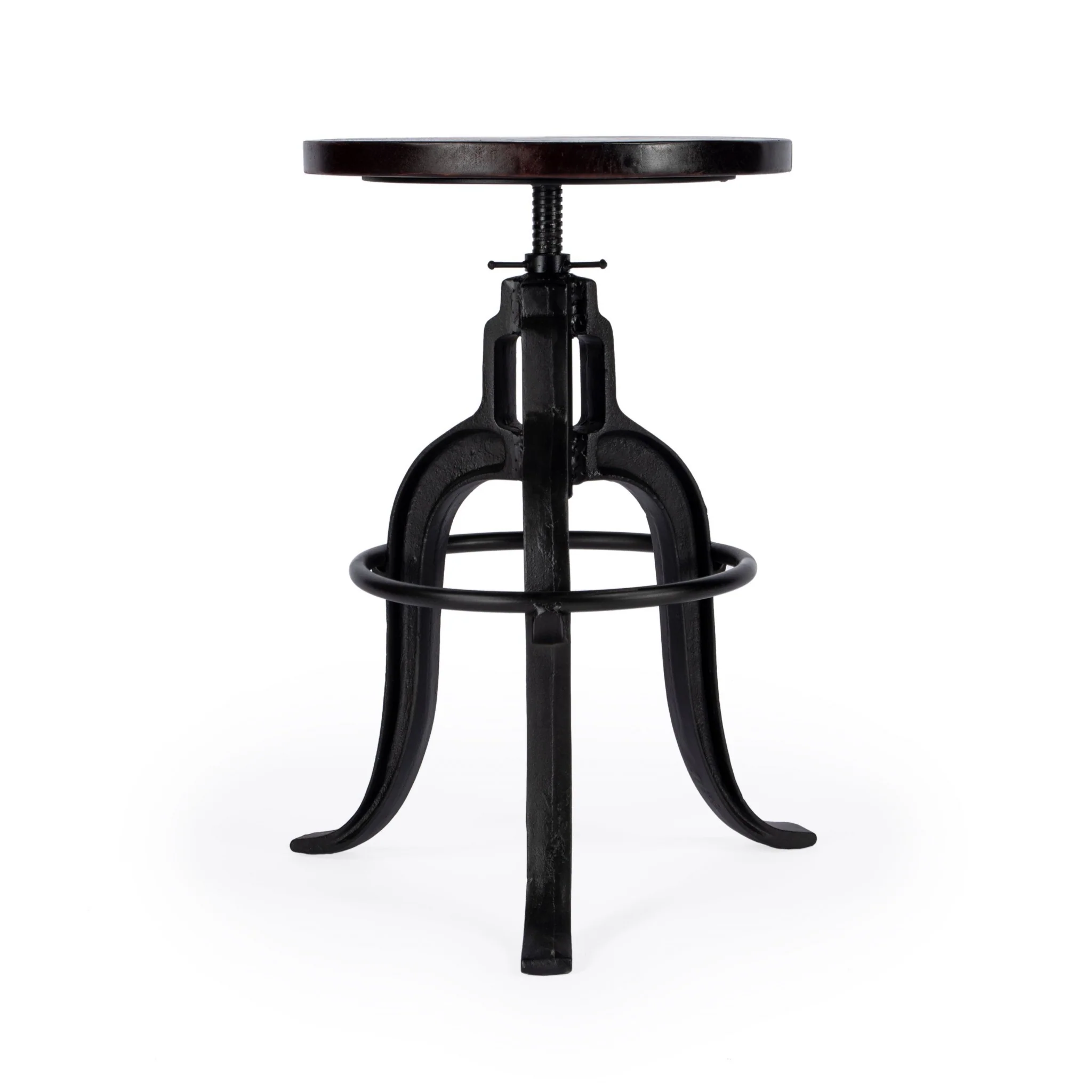 Iron Revolving Bar Stool By Homeroots - Image 2
