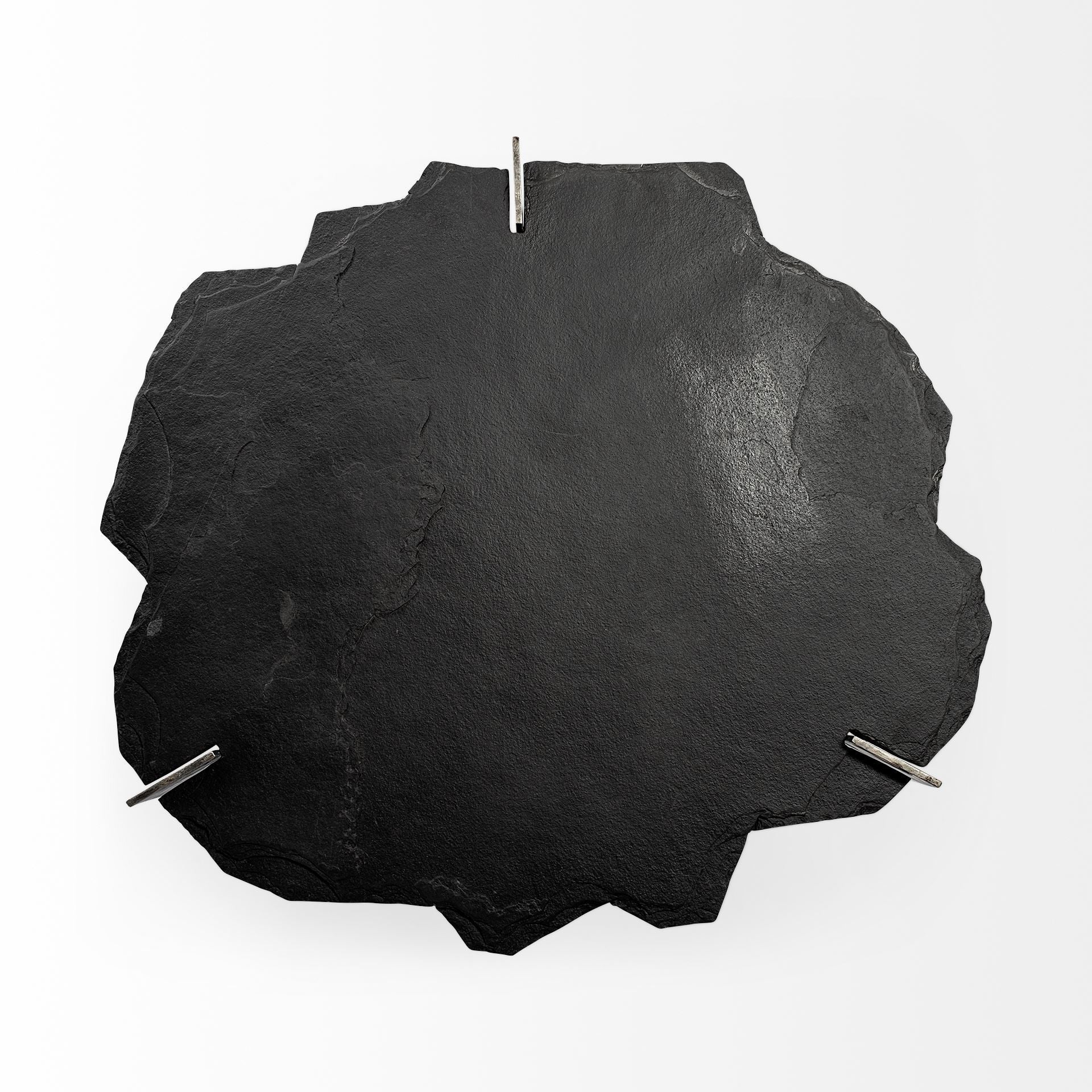 Irregular Live-Edge Slat wFlat Iron Base Coffee Table Top By Homeroots - Image 3