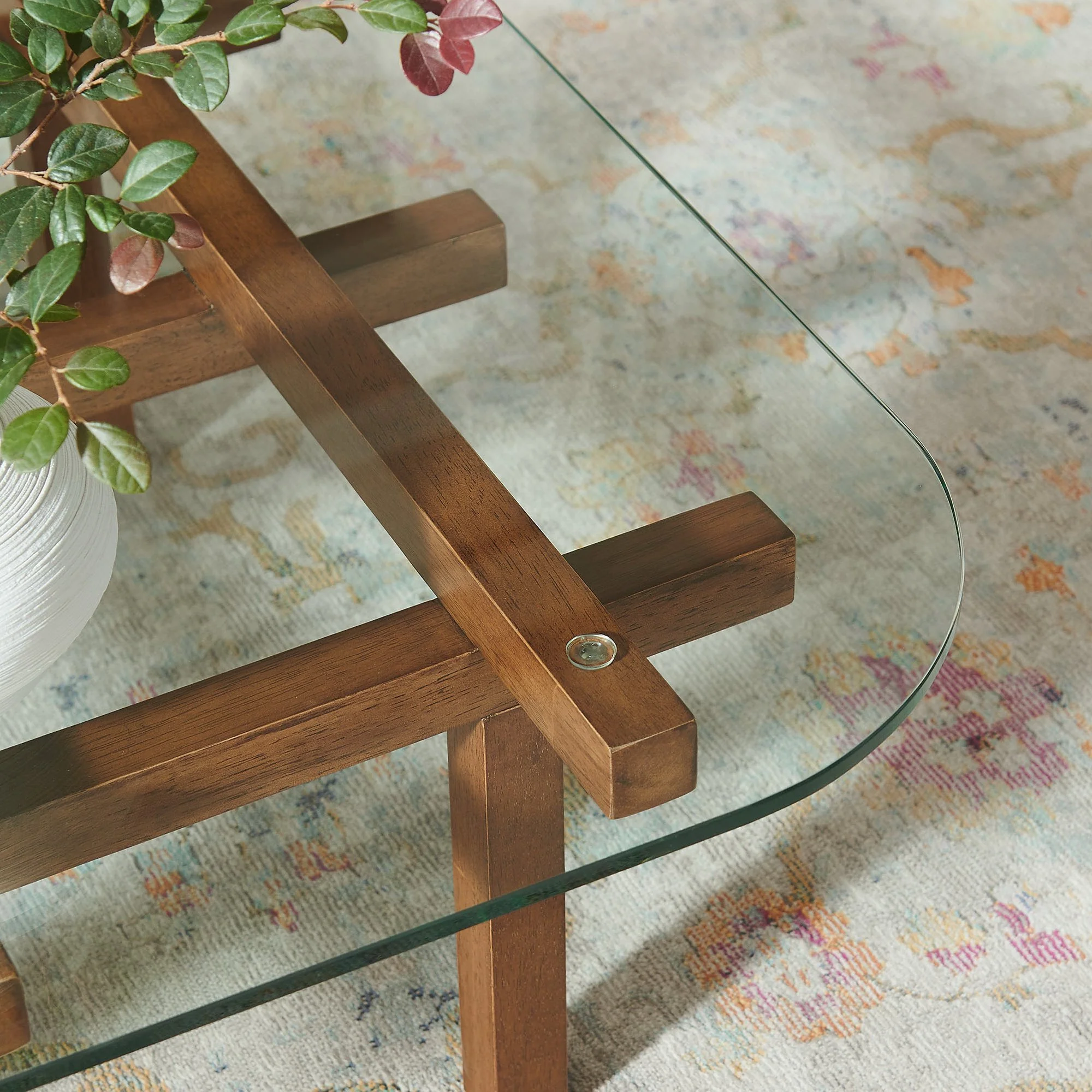 Isby 35 Inch Tempered Glass Coffee Table by Modway - Image 13