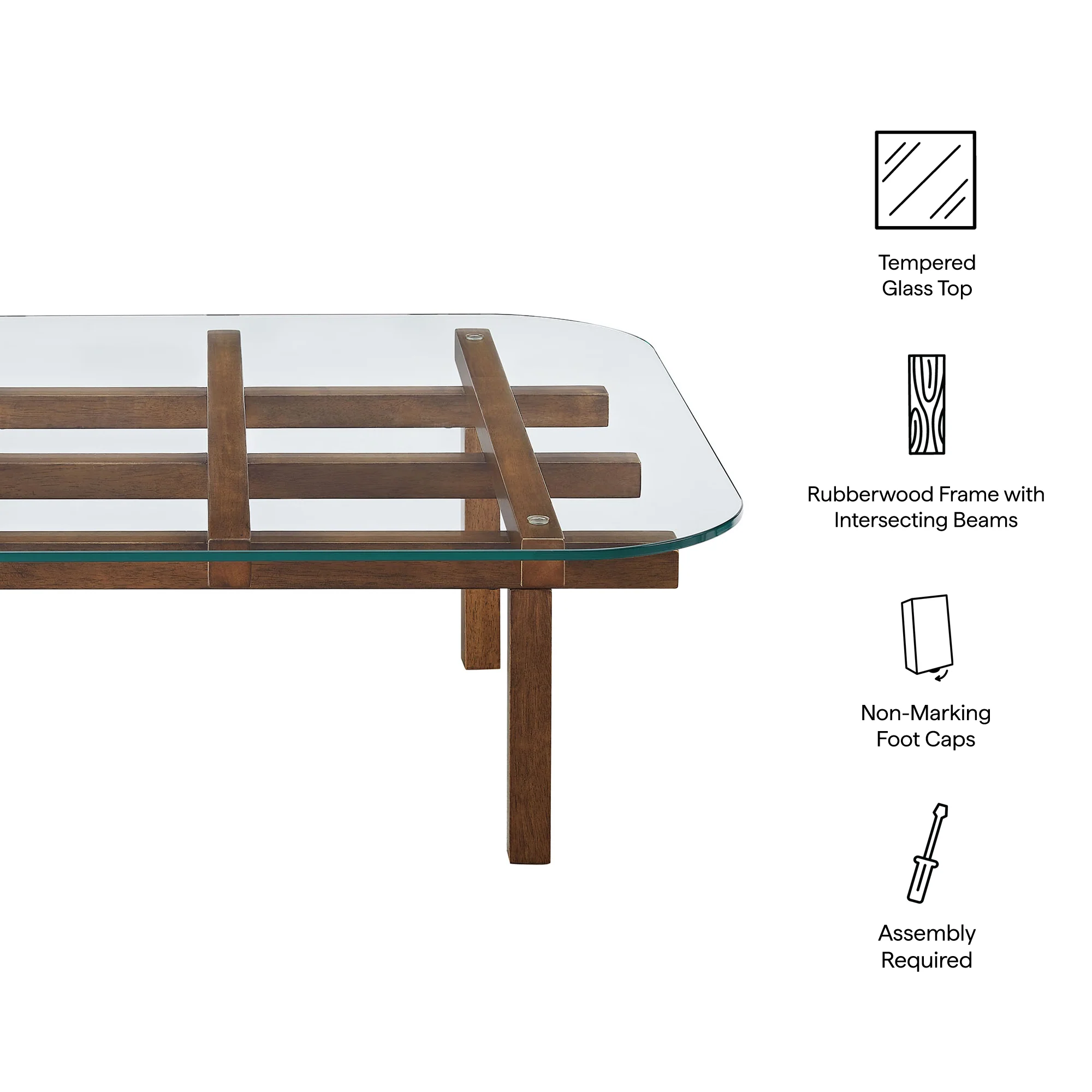 Isby 35 Inch Tempered Glass Coffee Table by Modway - Image 15