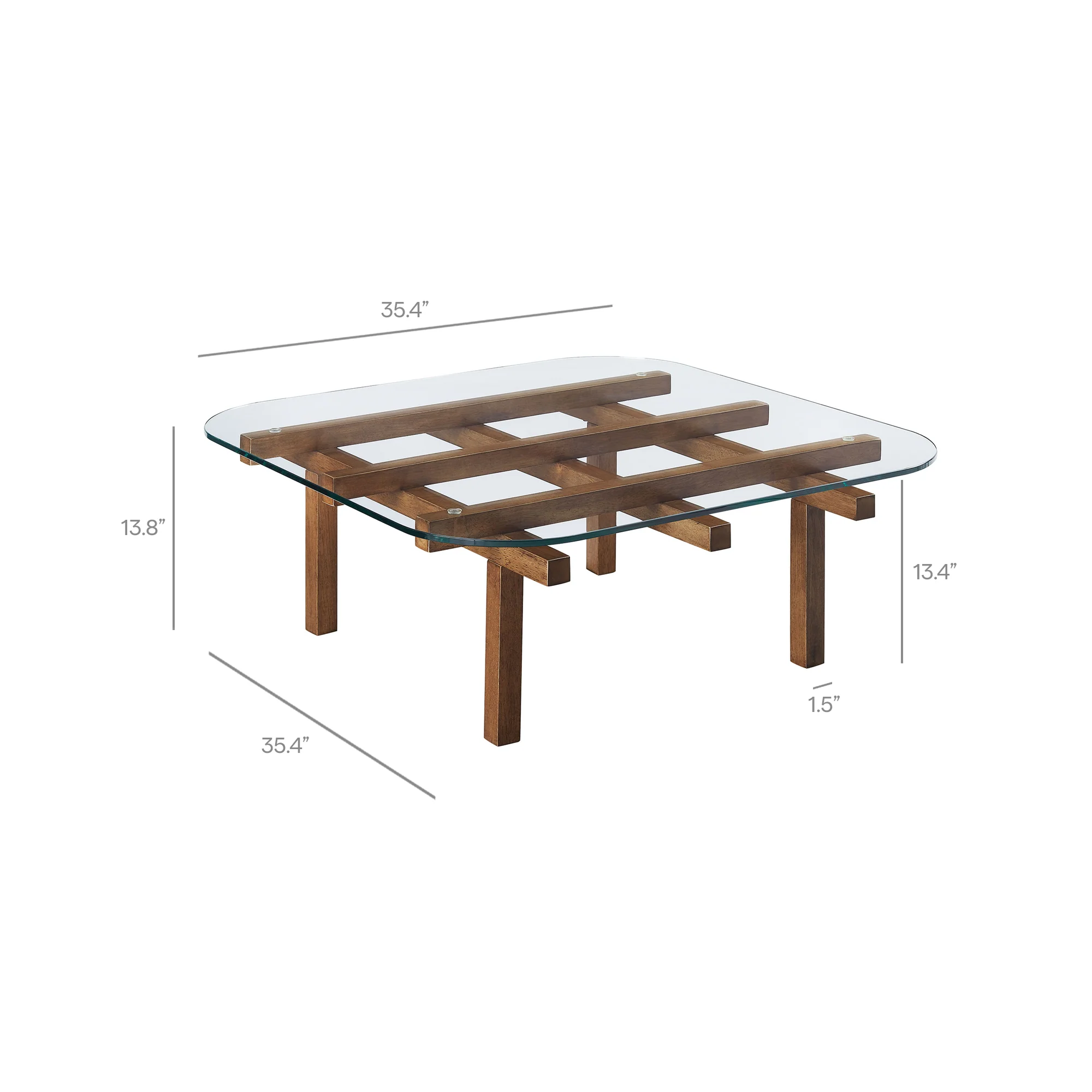 Isby 35 Inch Tempered Glass Coffee Table by Modway - Image 16