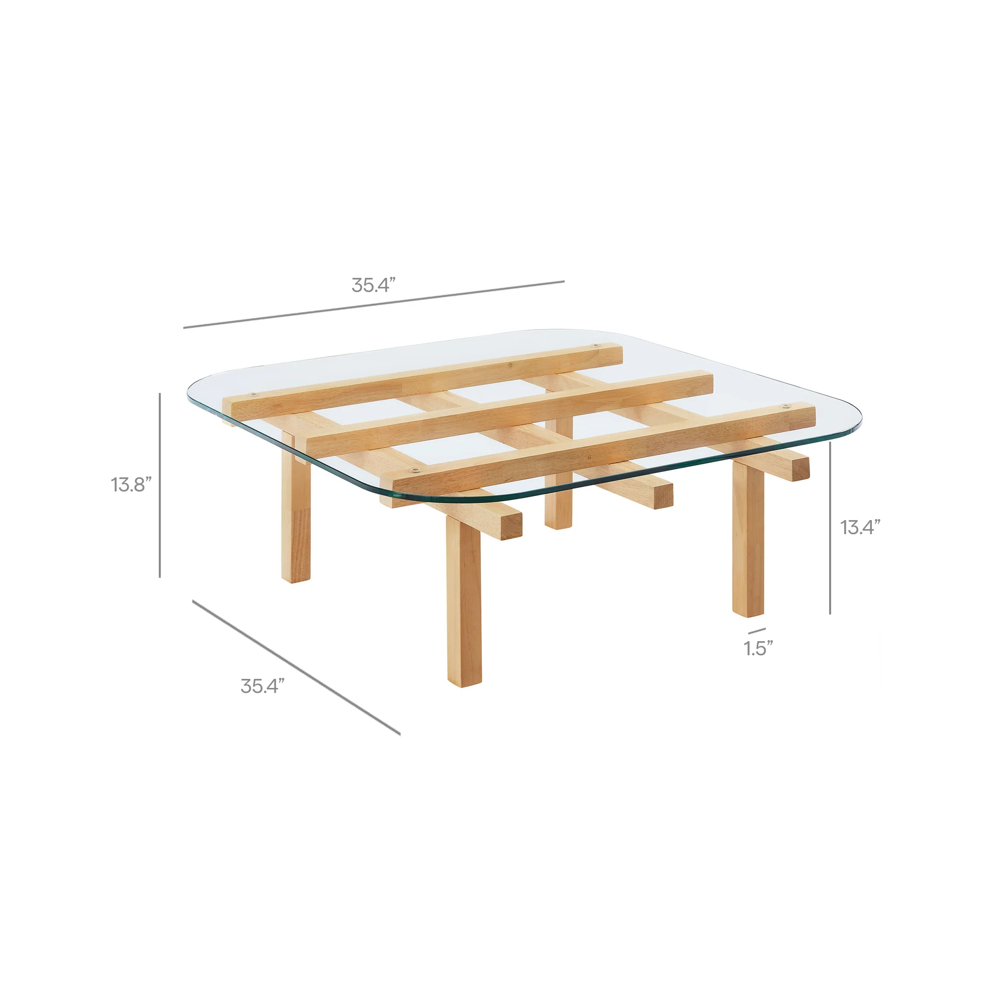 Isby 35 Inch Tempered Glass Coffee Table by Modway - Image 8