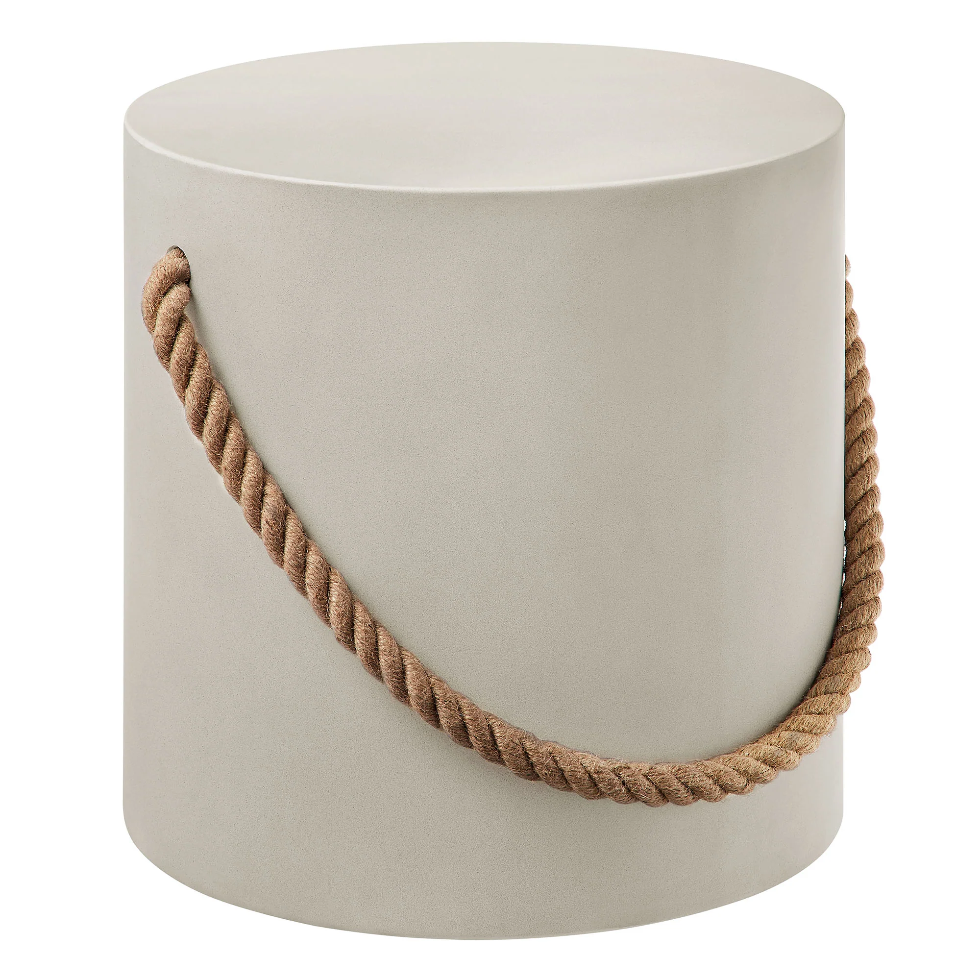 Isera Indoor - Outdoor Patio Rope Concrete Side Table Stool by Modway - Image 2