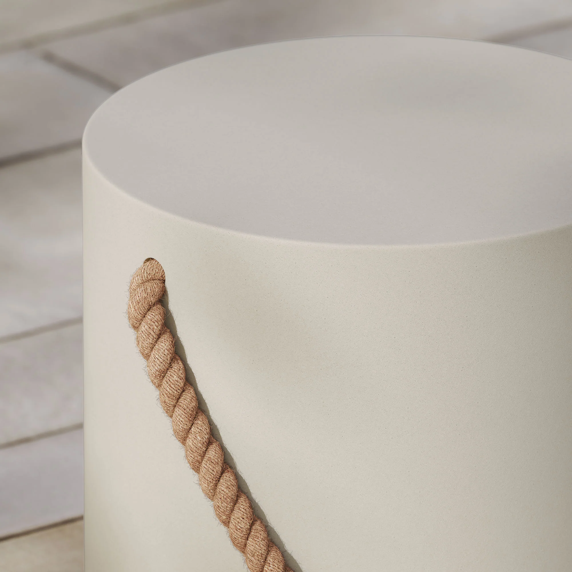 Isera Indoor - Outdoor Patio Rope Concrete Side Table Stool by Modway - Image 7