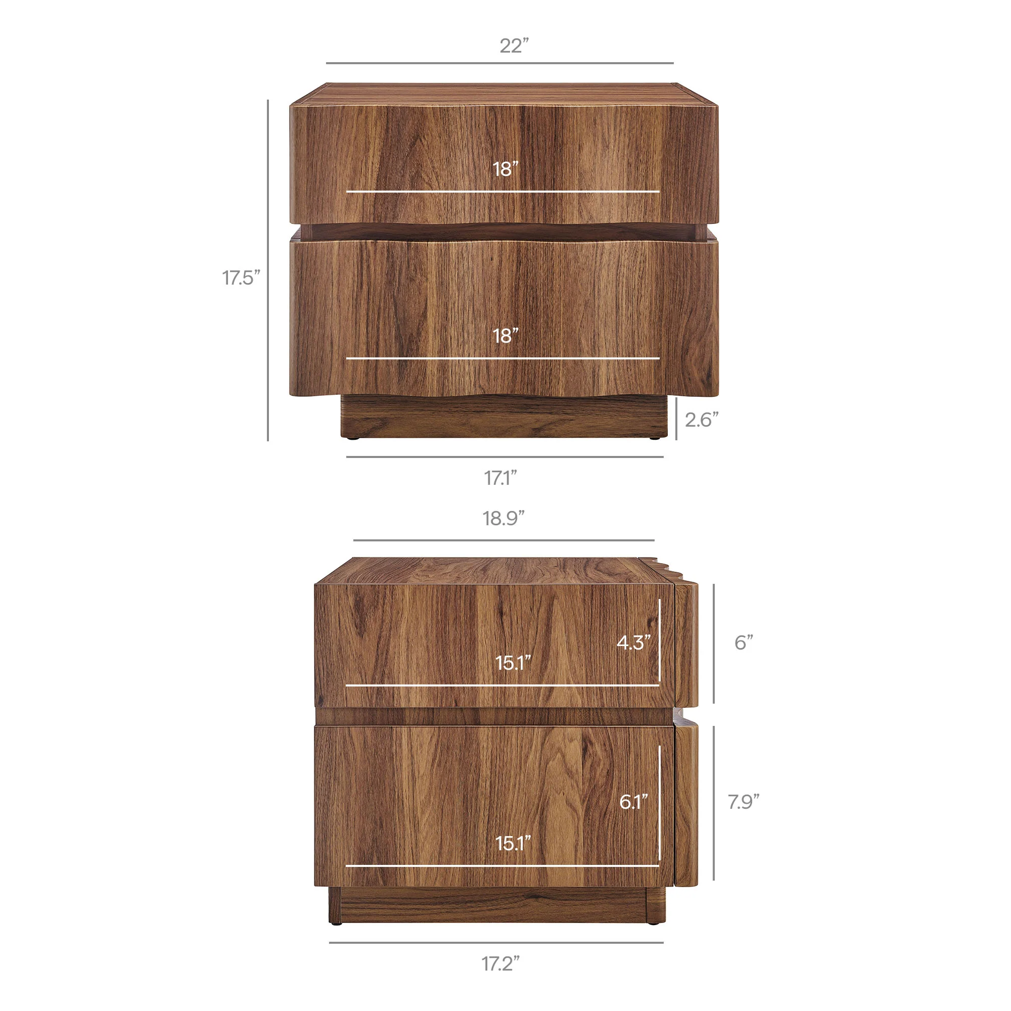 Isola 2 Drawer Nightstand by Modway - Image 18