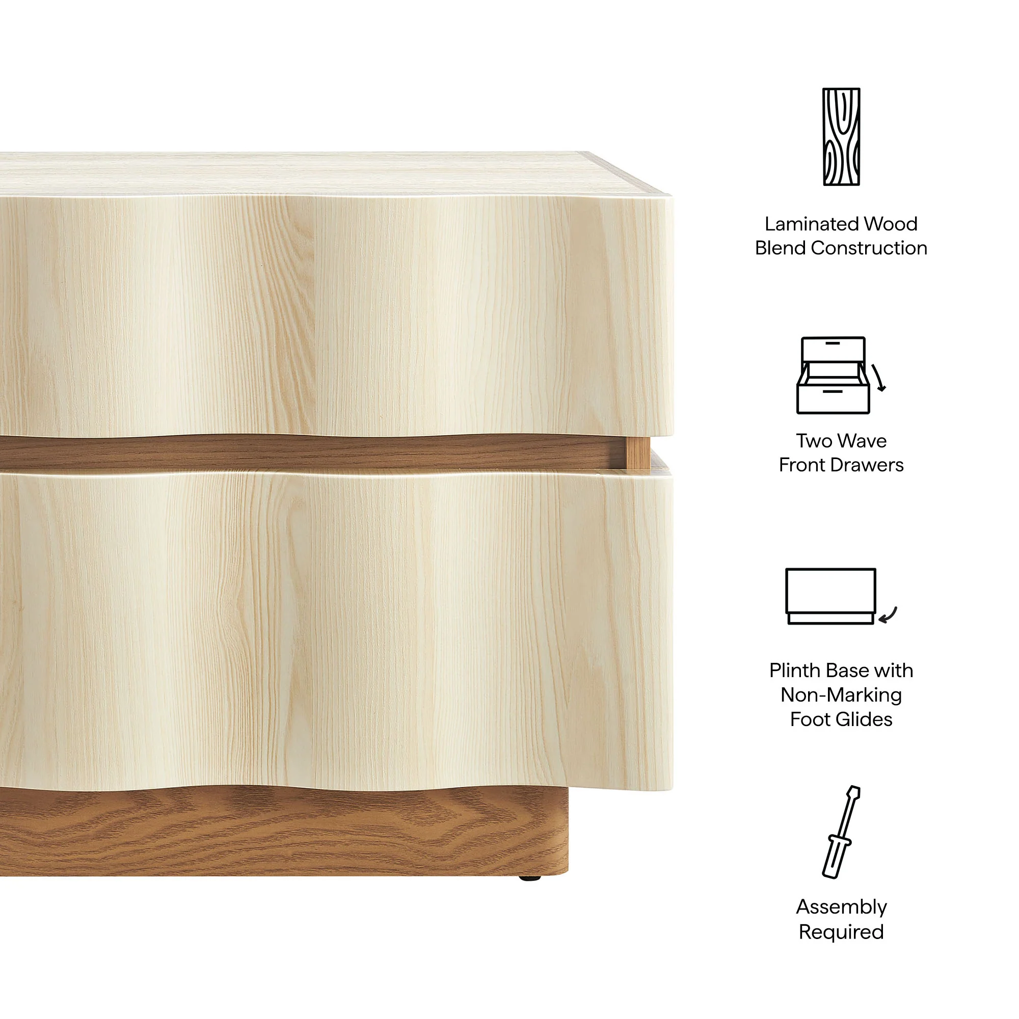 Isola 2 Drawer Nightstand by Modway - Image 26