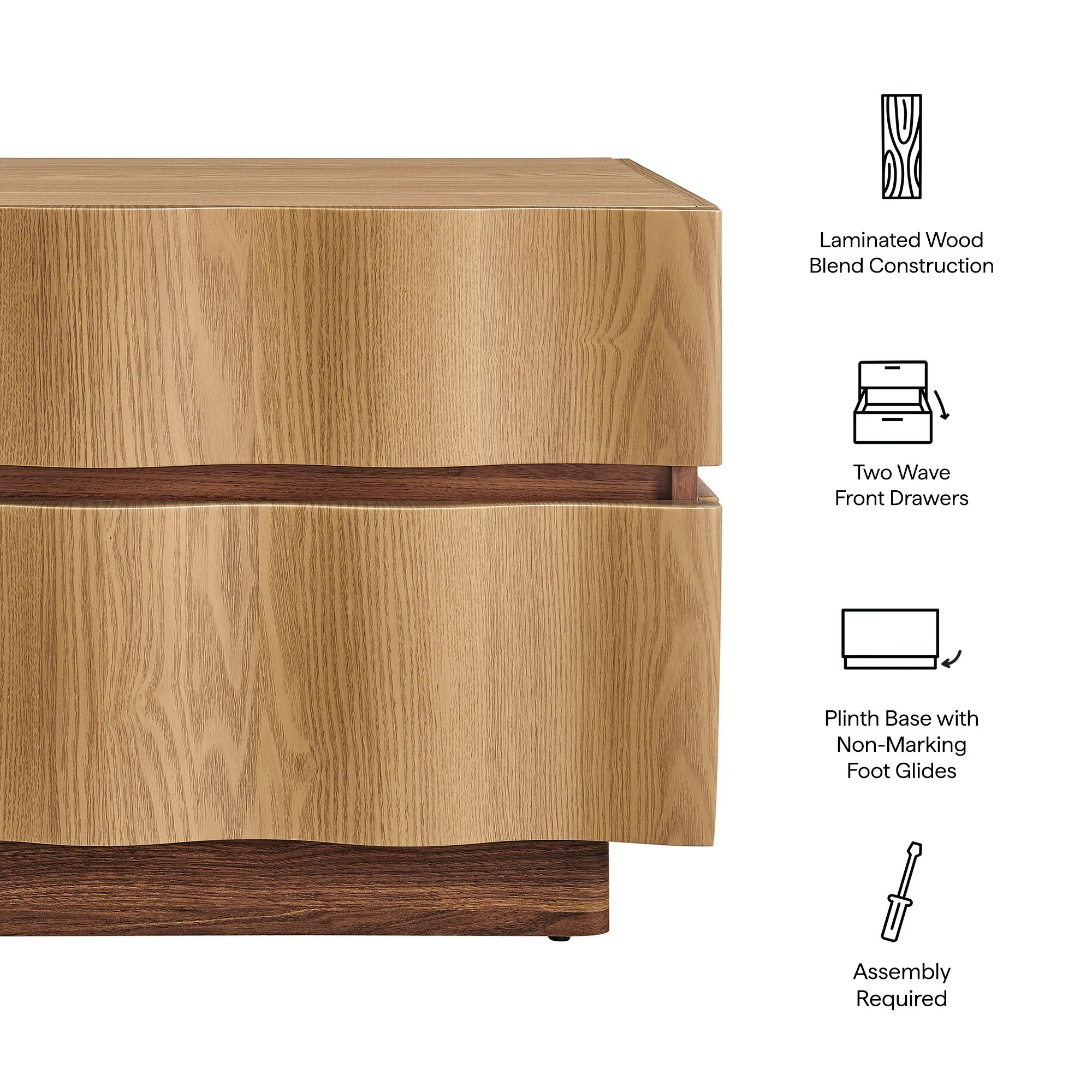 Isola 2 Drawer Nightstand by Modway - Image 8