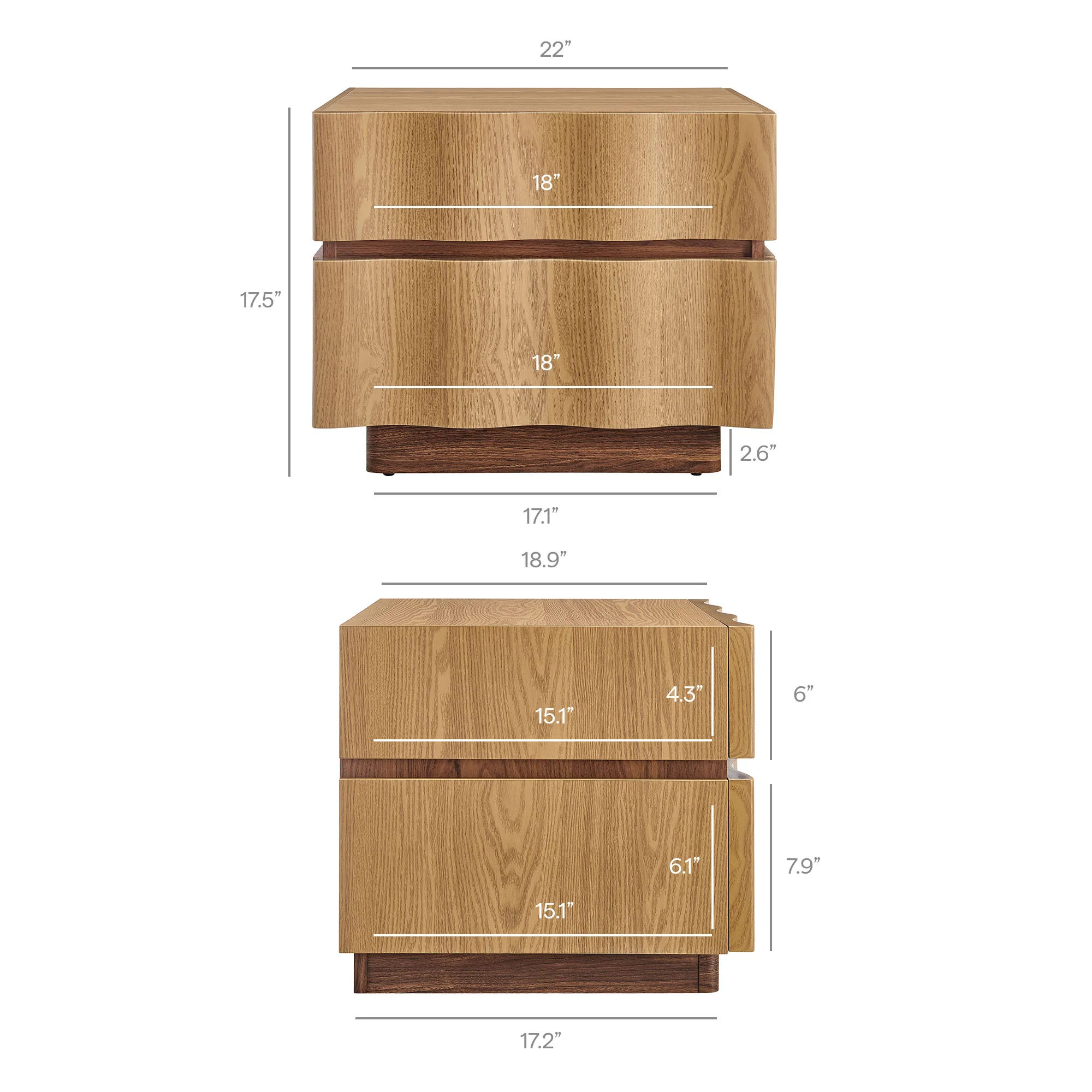 Isola 2 Drawer Nightstand by Modway - Image 9