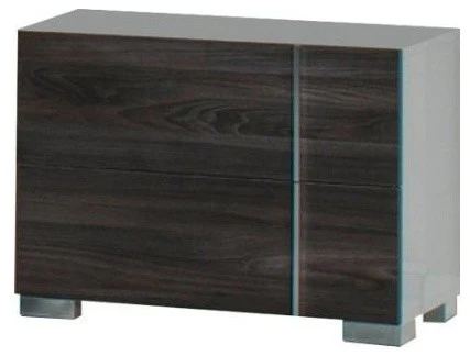 Italian Modern White & Grey Right Nightstand By Homeroots - Image 2