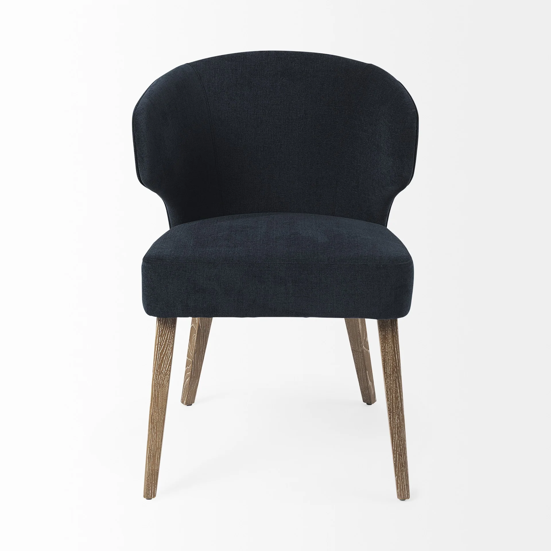 Ivory And Black Mid Century Wingback Dining Chair By Homeroots - Image 11