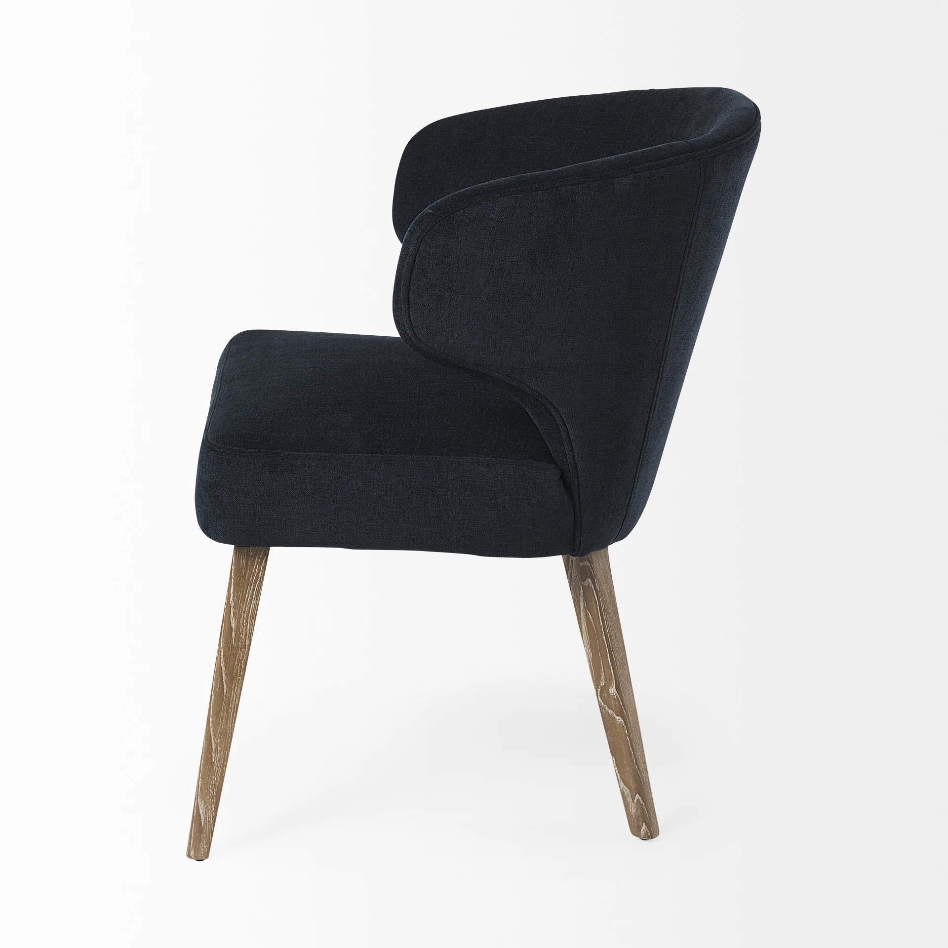Ivory And Black Mid Century Wingback Dining Chair By Homeroots - Image 12