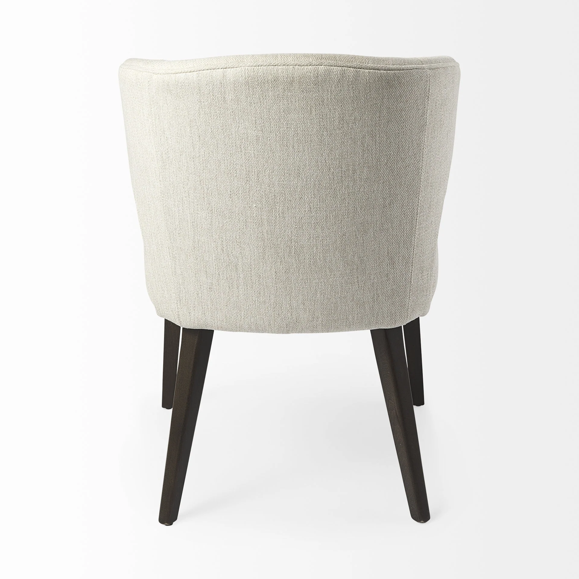 Ivory And Black Mid Century Wingback Dining Chair By Homeroots - Image 4
