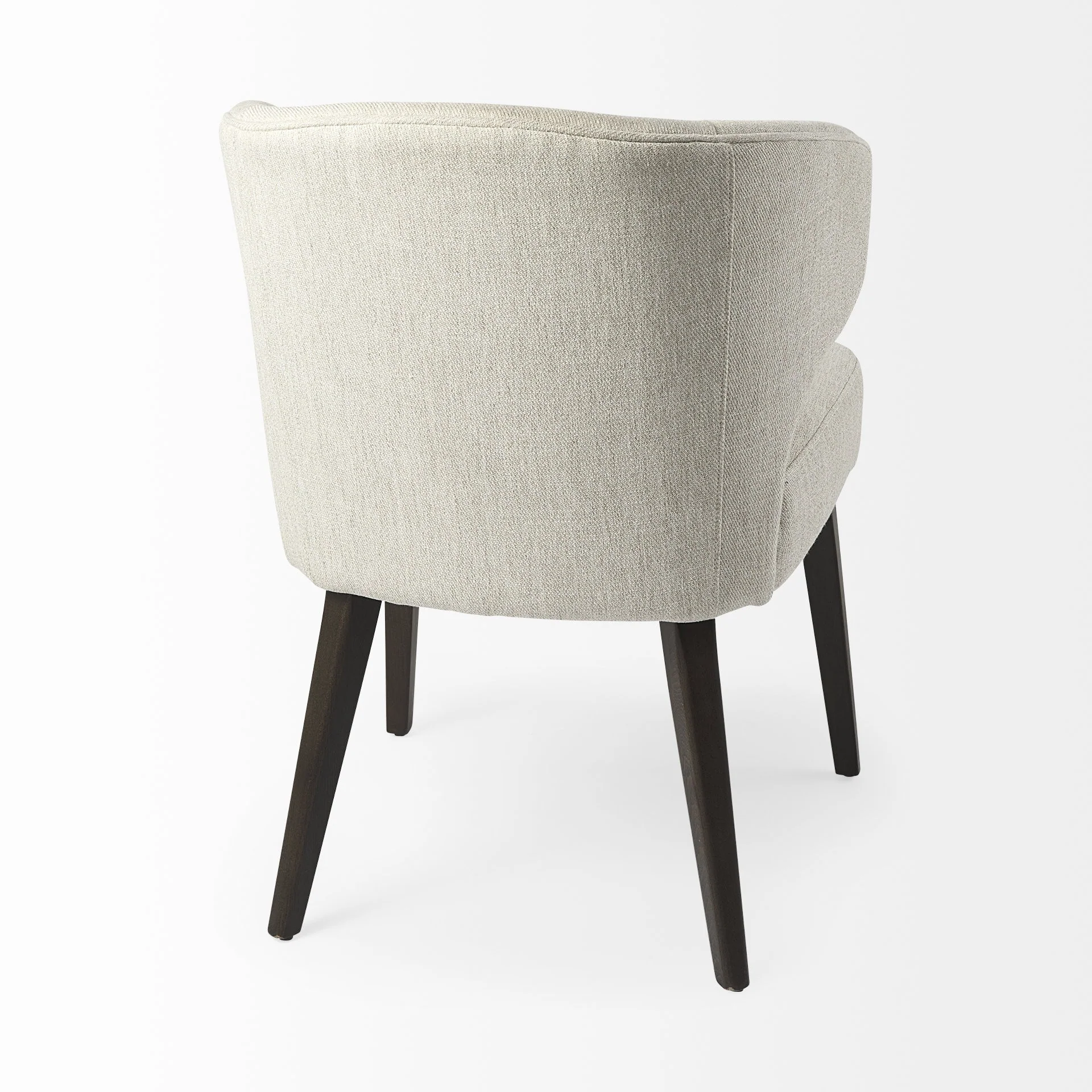 Ivory And Black Mid Century Wingback Dining Chair By Homeroots - Image 5