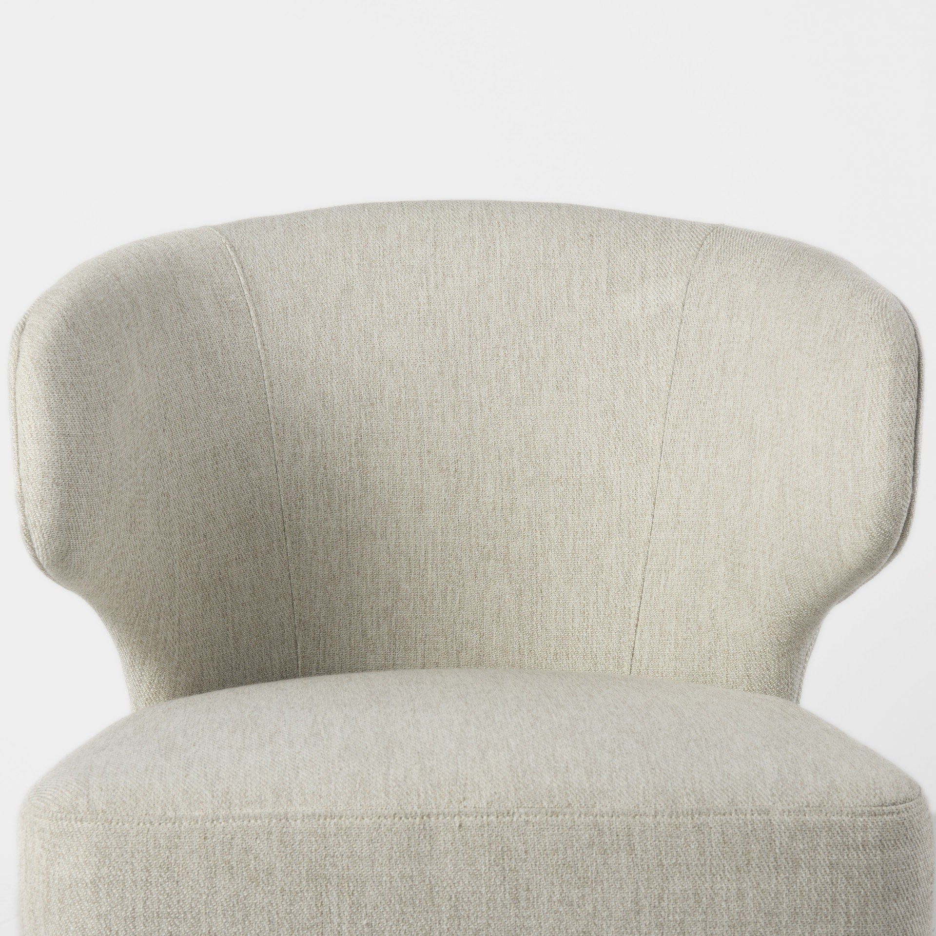 Ivory And Black Mid Century Wingback Dining Chair By Homeroots - Image 6