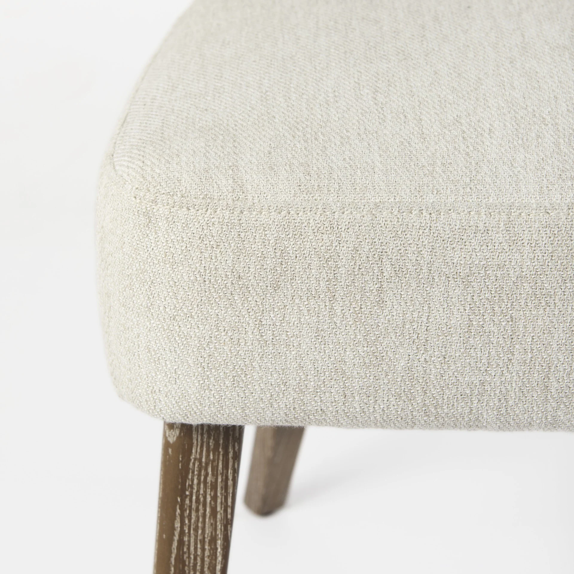 Ivory And Brown Mid Century Wingback Dining Chair By Homeroots - Image 8