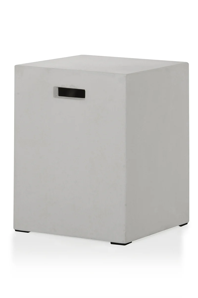 Ivory Concrete Dining Stool By Homeroots - Image 2