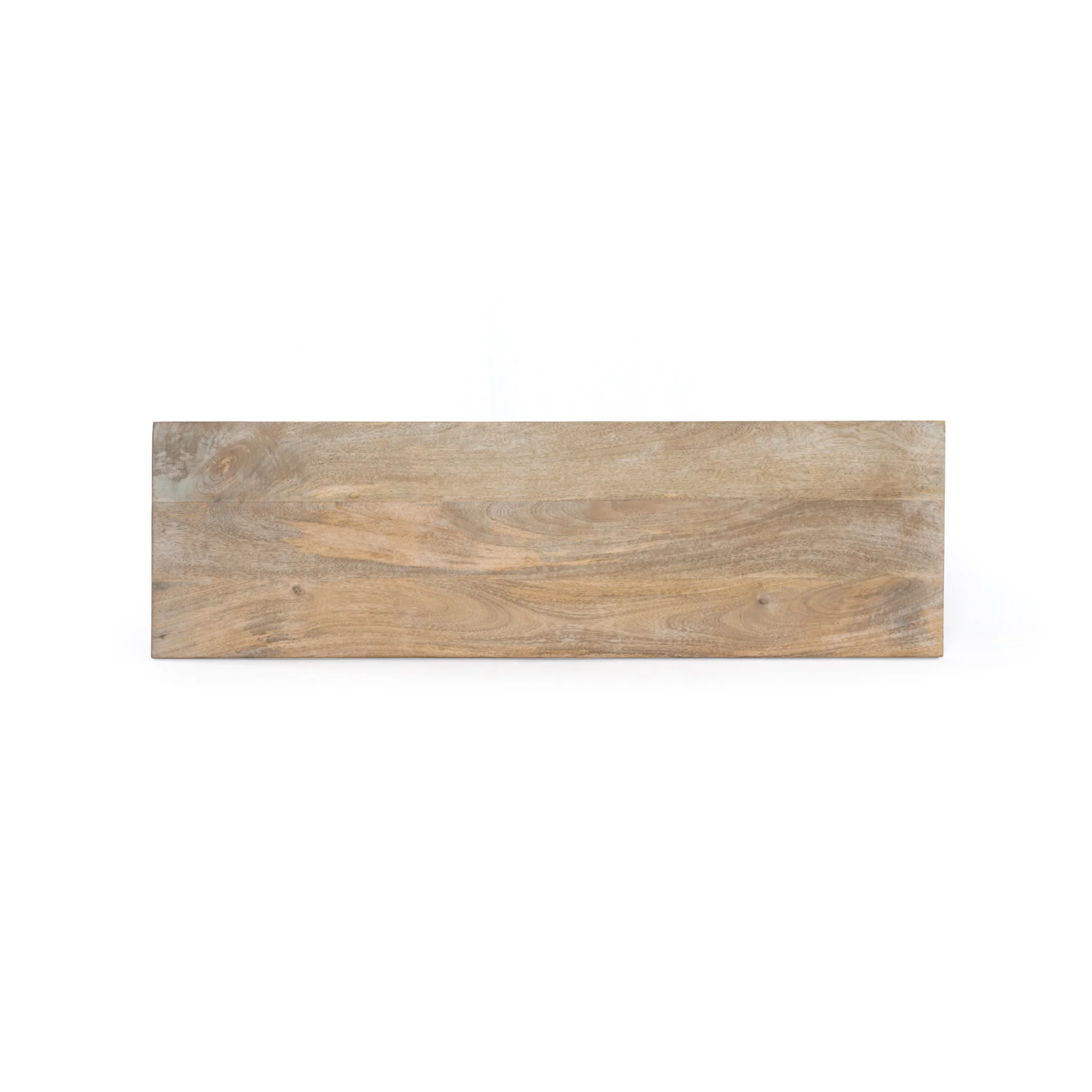 Ivory Solid Wood Distressed Pedestal Console Table By Homeroots - Image 3