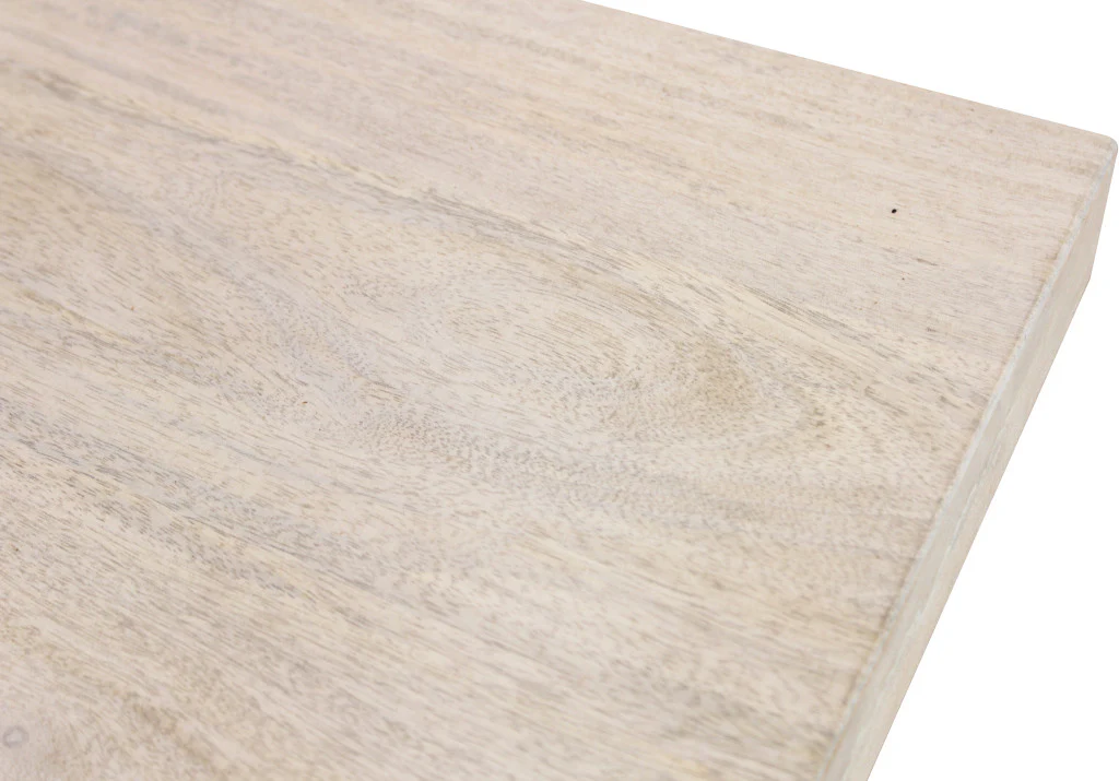 Ivory Square Solid Wood Pedestal Base Dining Table By Homeroots - Image 6
