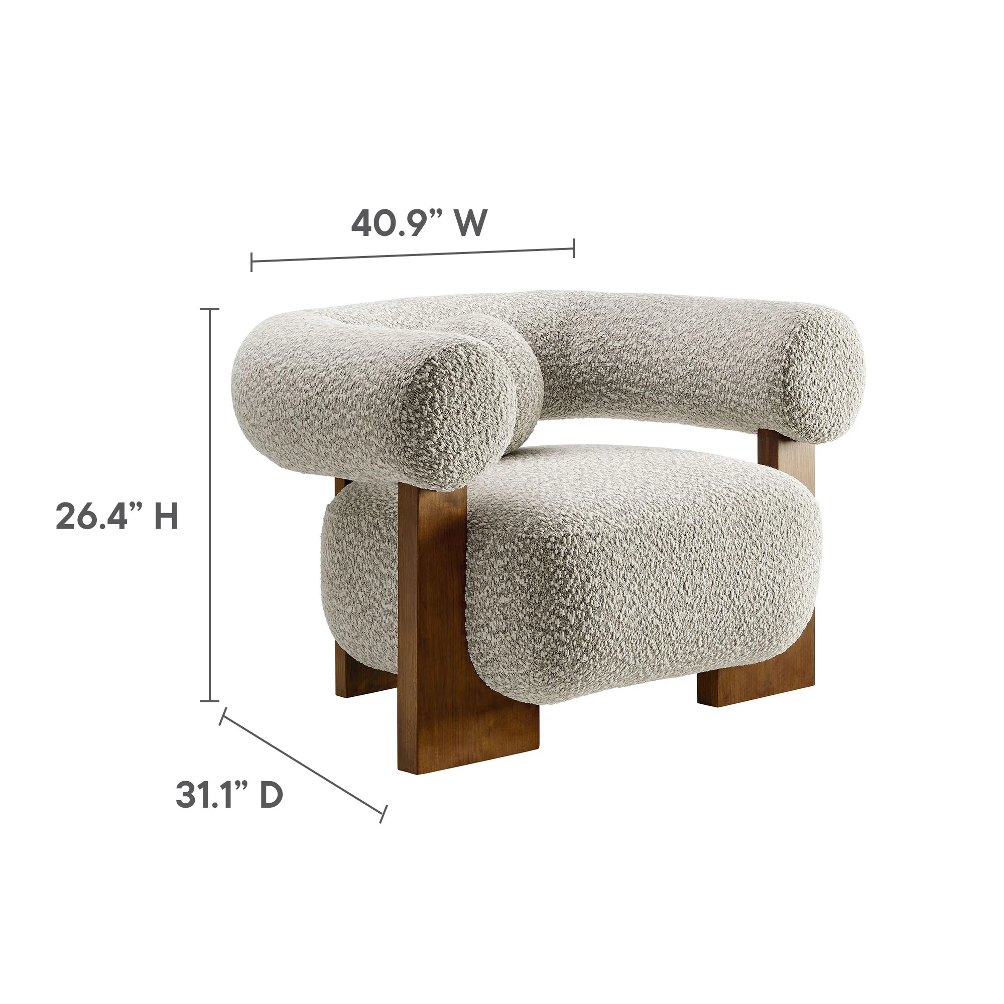 Jace Boucle Accent Chair by Modway - Image 18