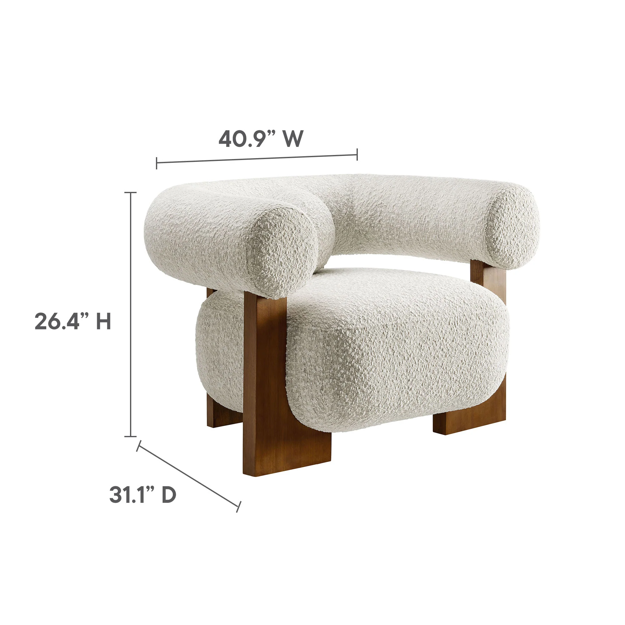 Jace Boucle Accent Chair by Modway - Image 9