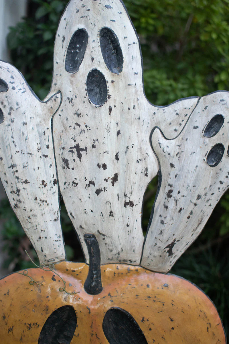 Jack-O-Lantern And Ghost Yard Art By Kalalou - Image 2