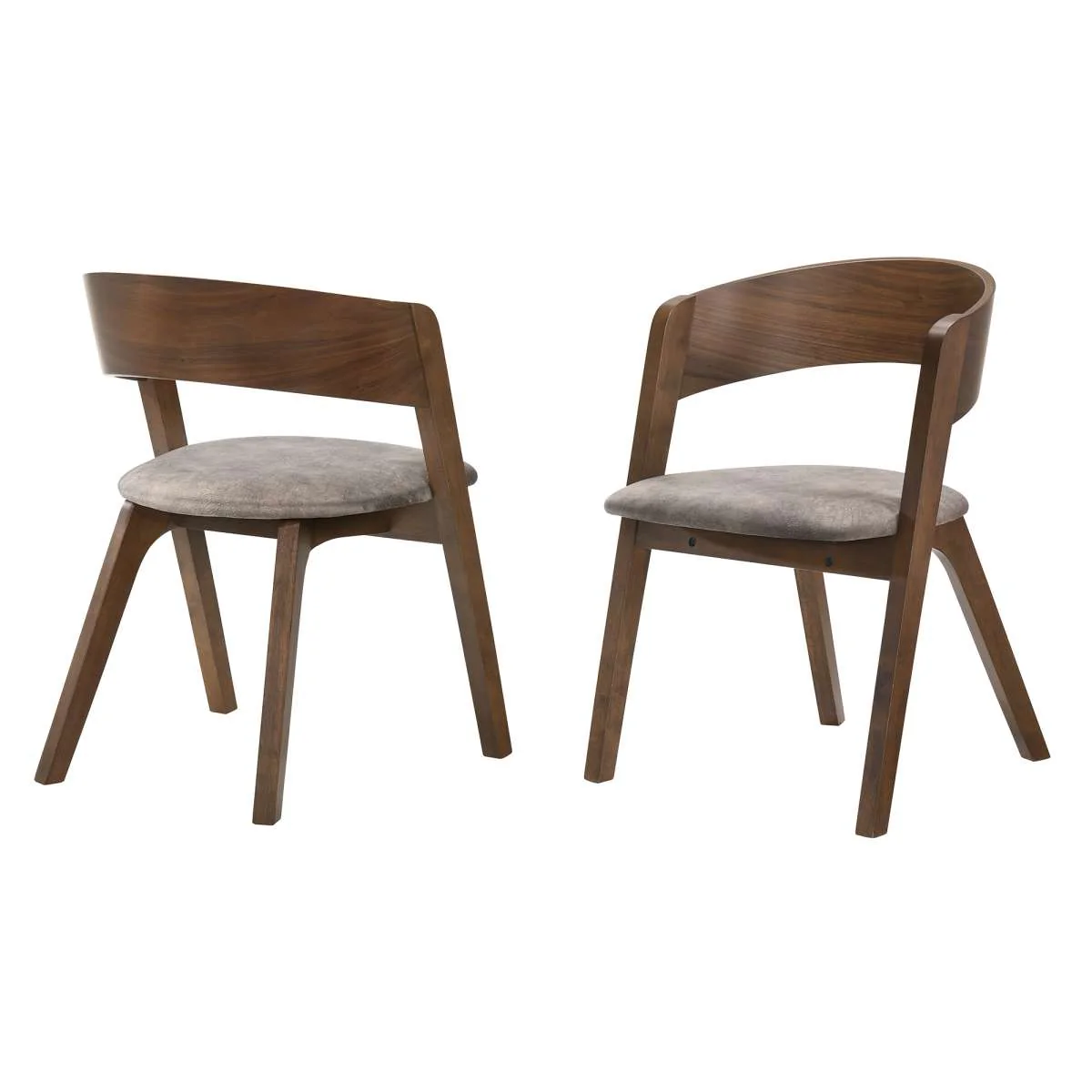 Jackie Mid-Century Upholstered Dining Chairs in Black finish - Set of 2 By Armen Living - Image 6