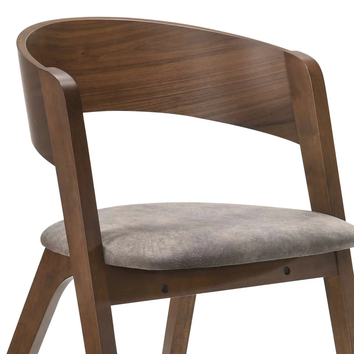 Jackie Mid-Century Upholstered Dining Chairs in Black finish - Set of 2 By Armen Living - Image 9