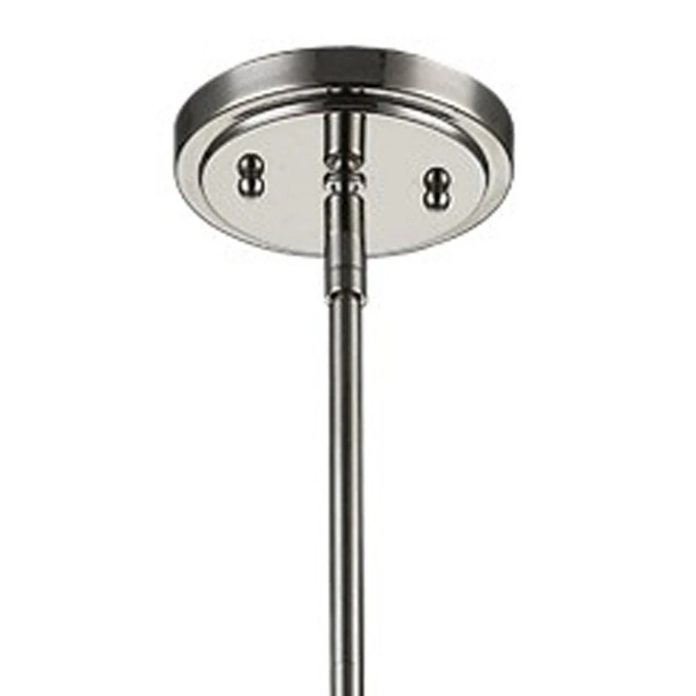 Jade 1-Light Polished Nickel Pendant With Vertical Structural Frames By Homeroots - Image 3