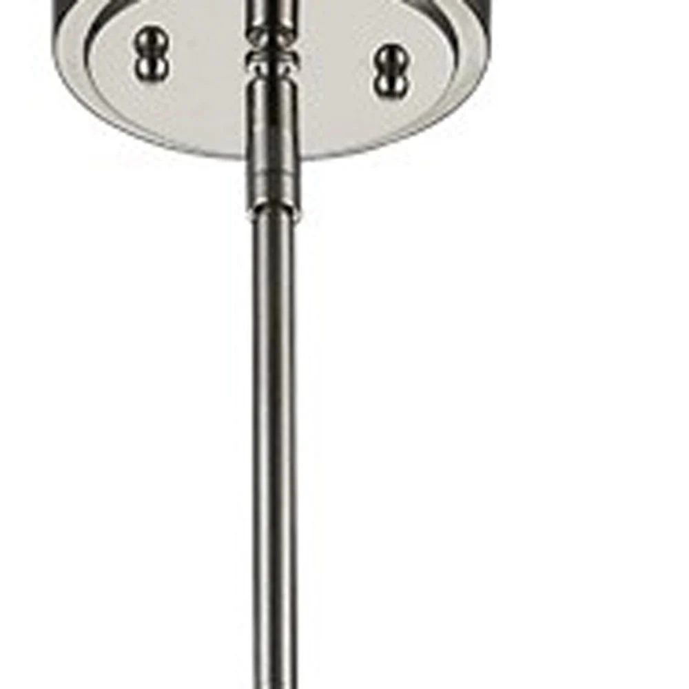 Jade 1-Light Polished Nickel Pendant With Vertical Structural Frames By Homeroots - Image 4