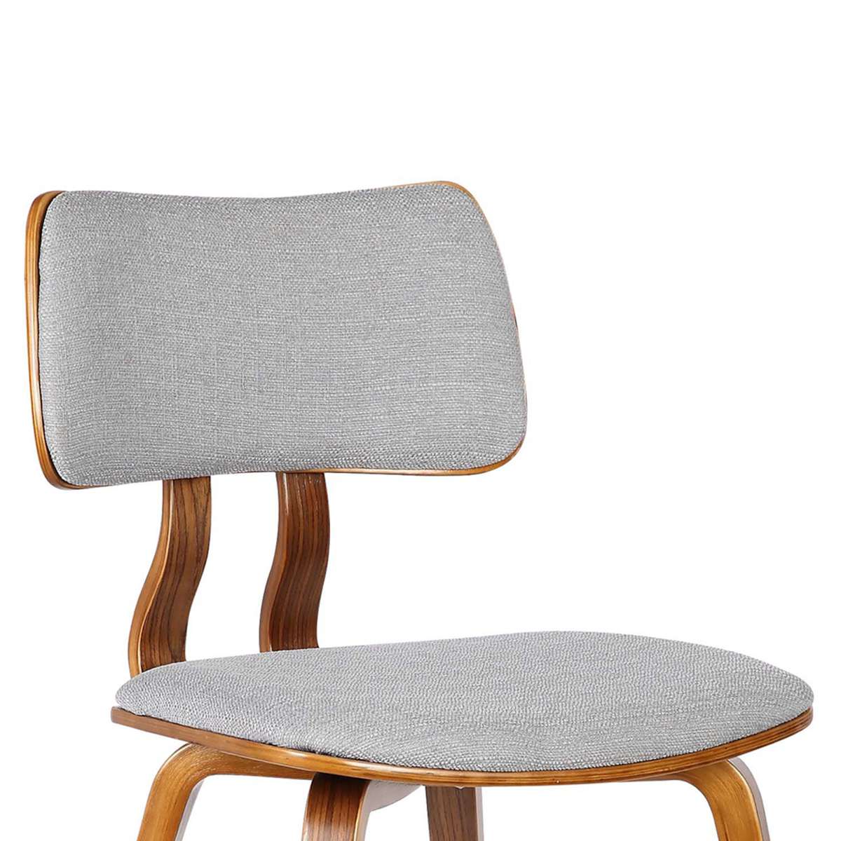 Jaguar Mid-Century Dining Chair in Walnut Wood and Charcoal Fabric By Armen Living - Image 10