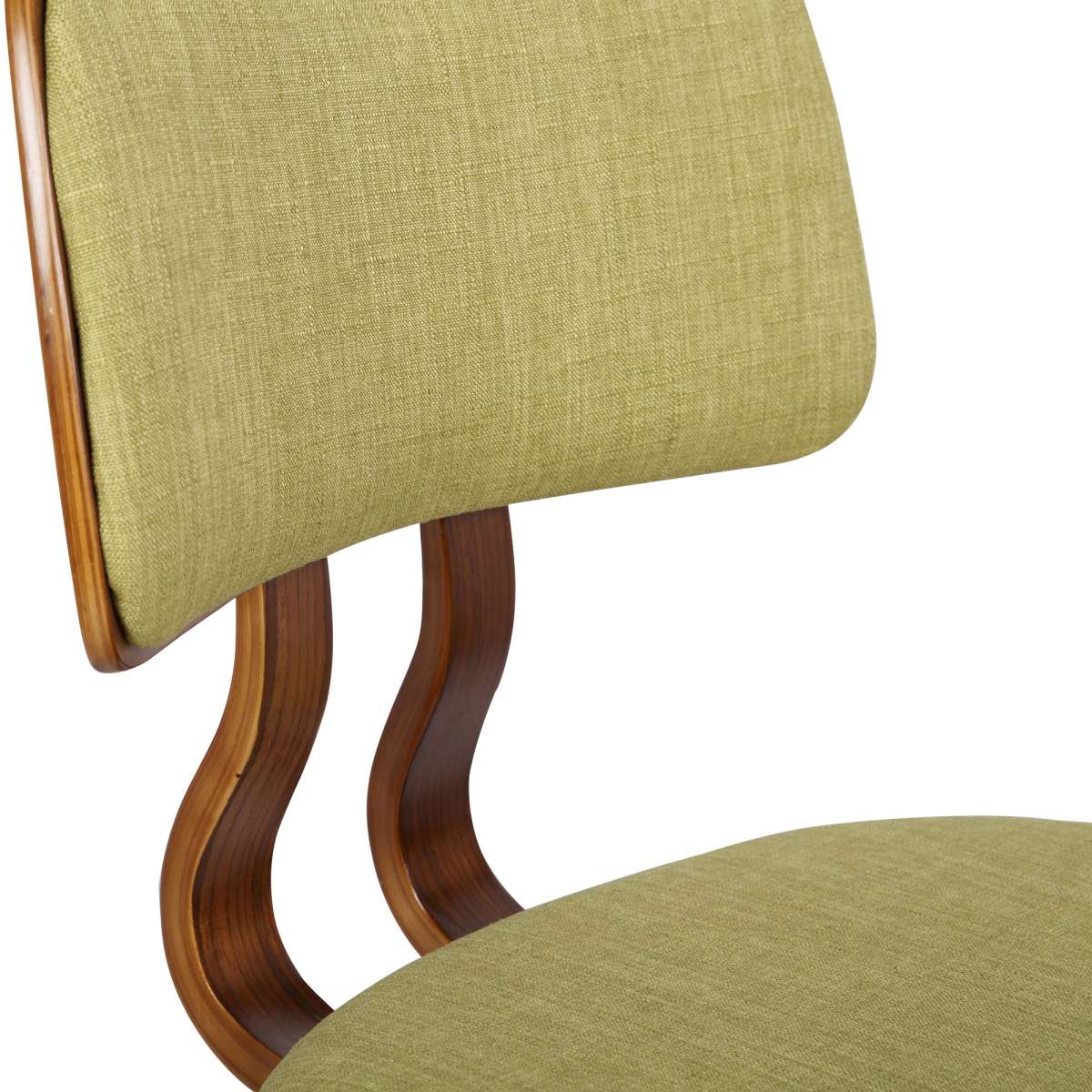 Jaguar Mid-Century Dining Chair in Walnut Wood and Charcoal Fabric By Armen Living - Image 17