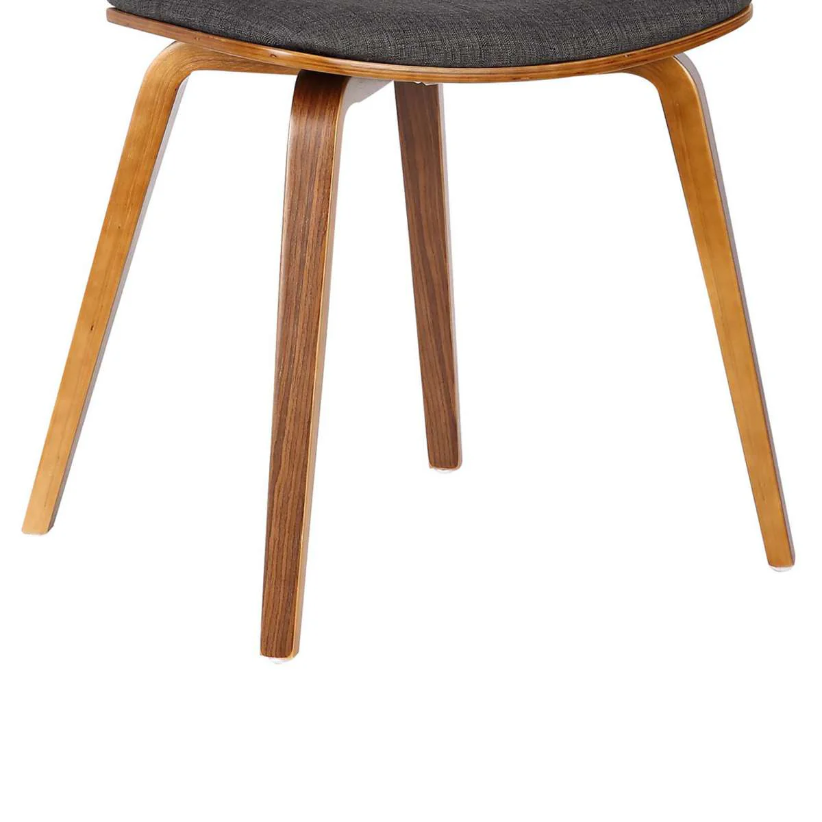 Jaguar Mid-Century Dining Chair in Walnut Wood and Charcoal Fabric By Armen Living - Image 6