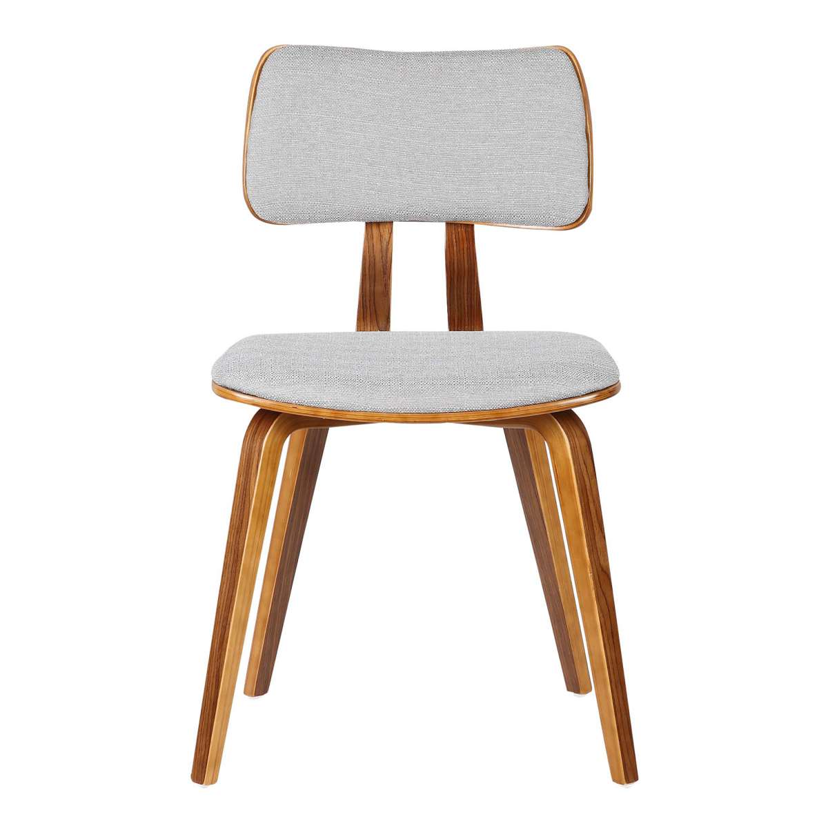 Jaguar Mid-Century Dining Chair in Walnut Wood and Charcoal Fabric By Armen Living - Image 8