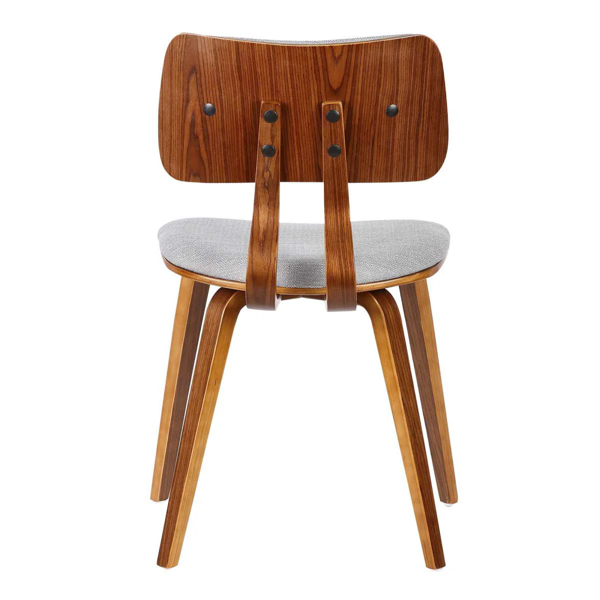 Jaguar Mid-Century Dining Chair in Walnut Wood and Charcoal Fabric By Armen Living - Image 9