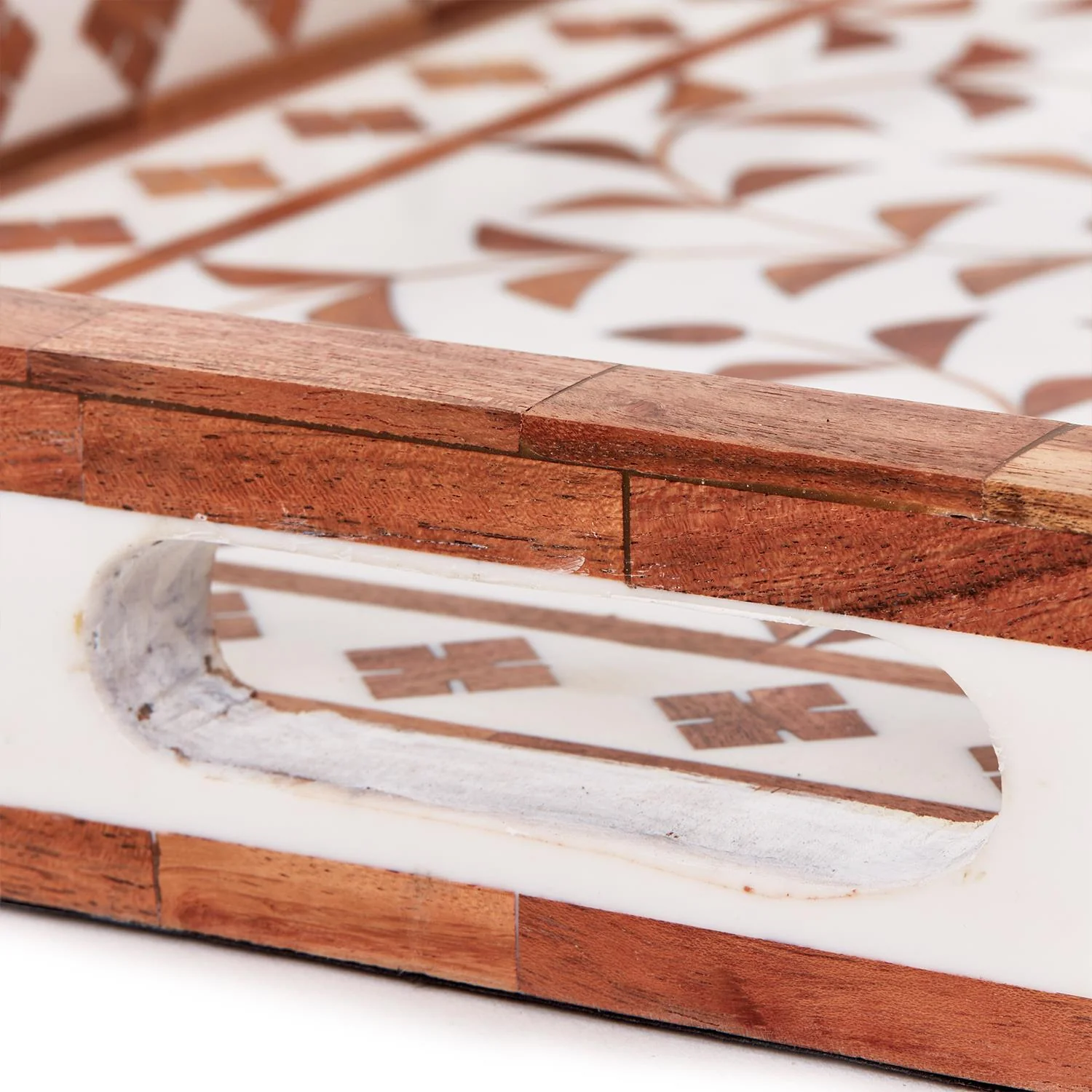 Jaipur Palace Natural Serving Tray By Tozai Home - Image 3