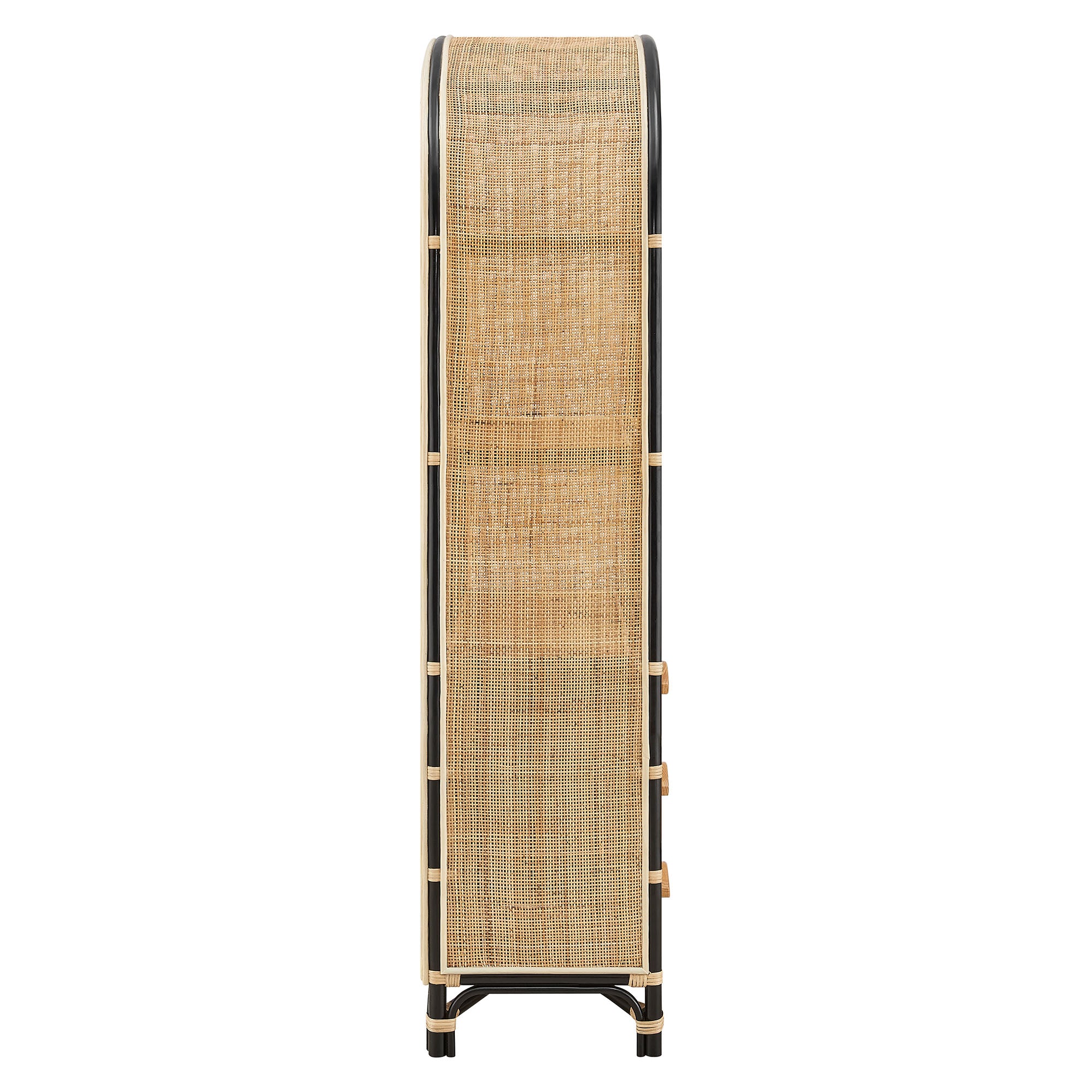 Jane 71 Inch Tall Arched Natural Rattan Bookshelf by Modway - Image 12
