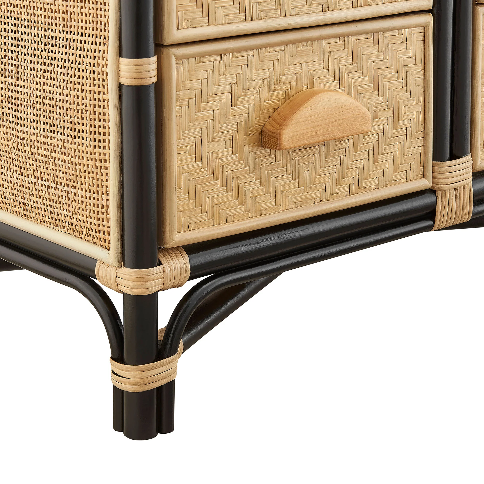 Jane 71 Inch Tall Arched Natural Rattan Bookshelf by Modway - Image 15