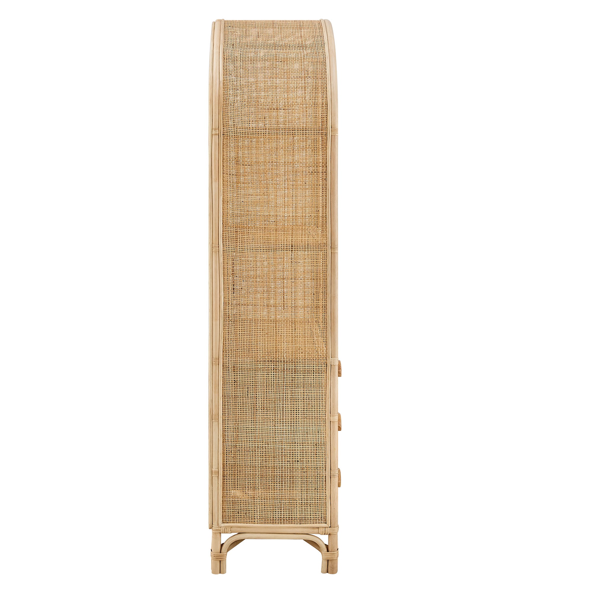Jane 71 Inch Tall Arched Natural Rattan Bookshelf by Modway - Image 3